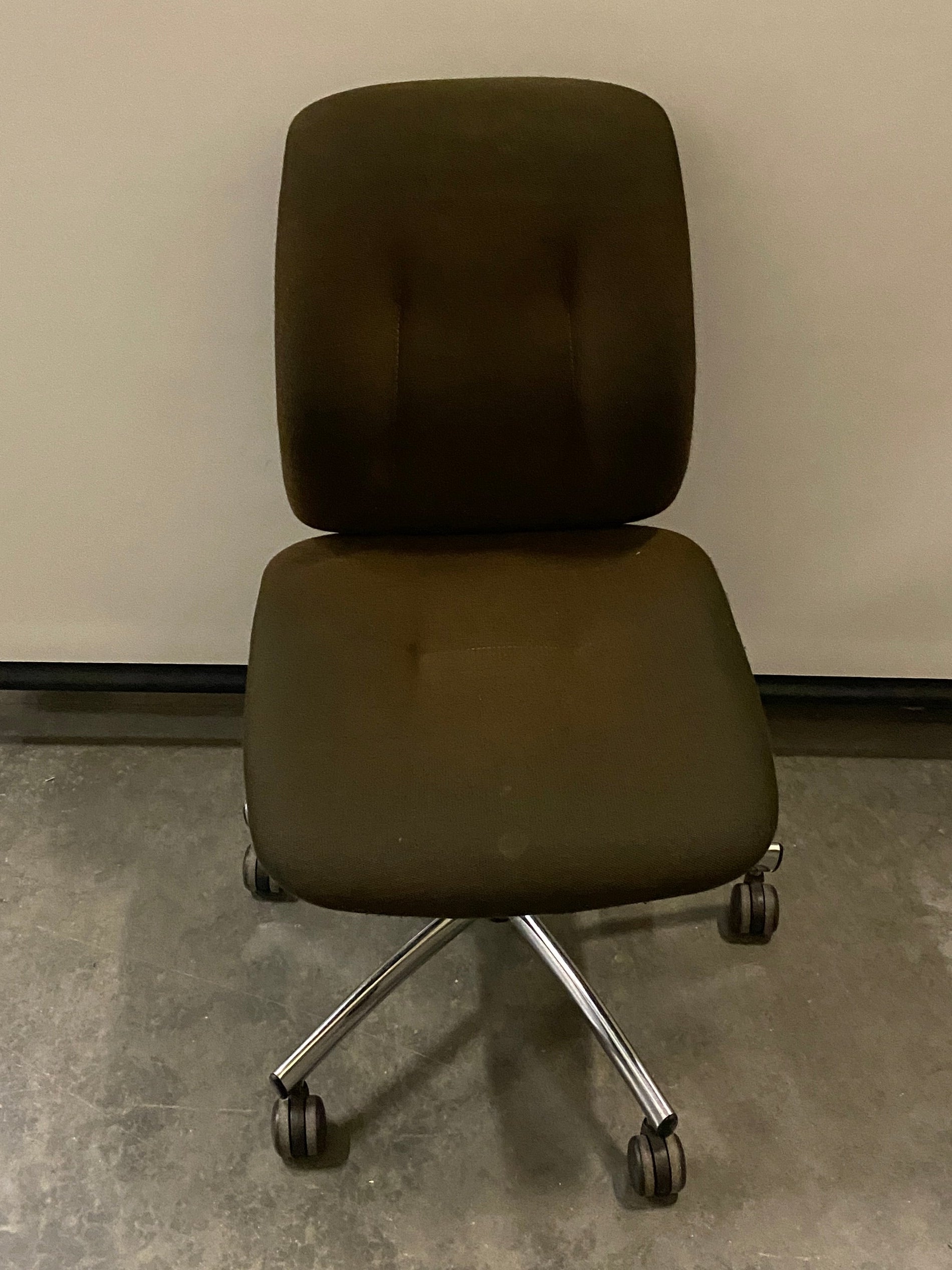 Steelcase Armless Brown Rolling Desk Chair