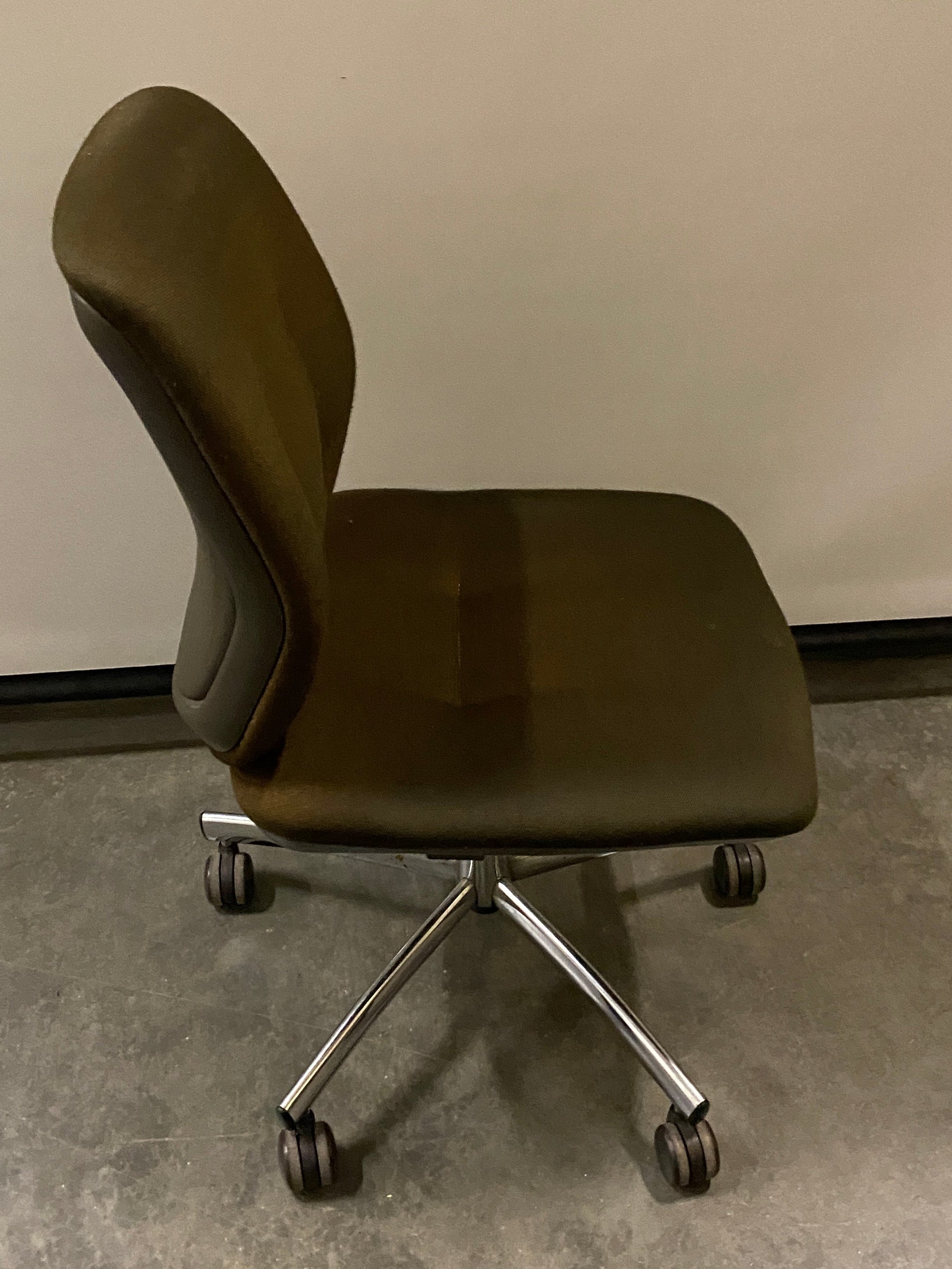Steelcase Armless Brown Rolling Desk Chair
