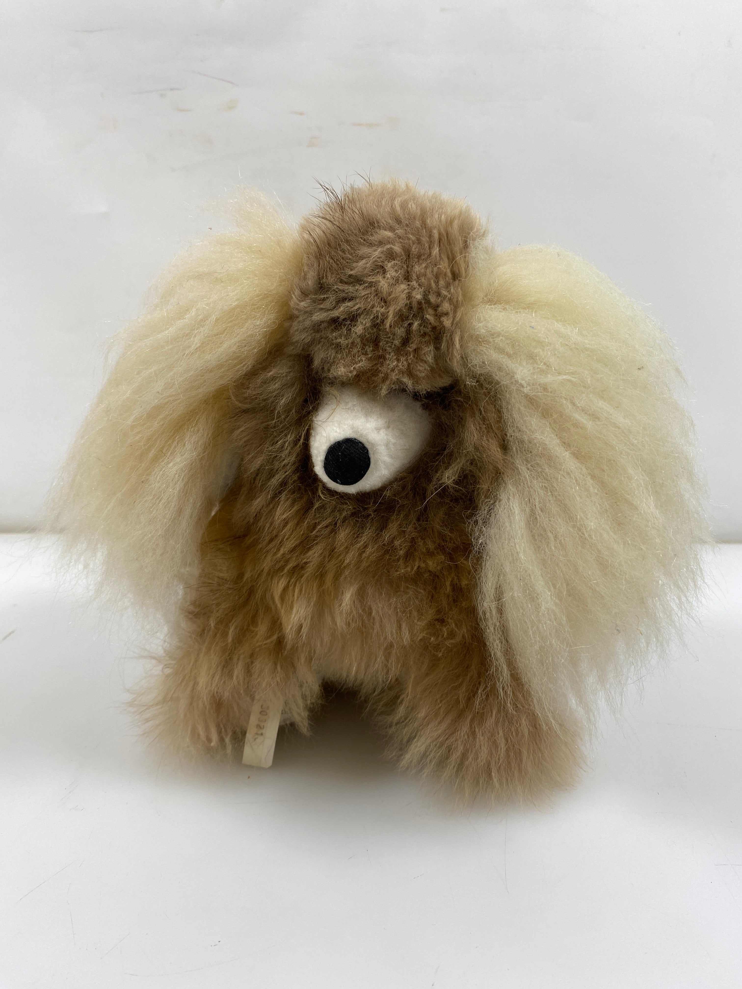 Fluffy Dog Tan and Brown Plush Toy
