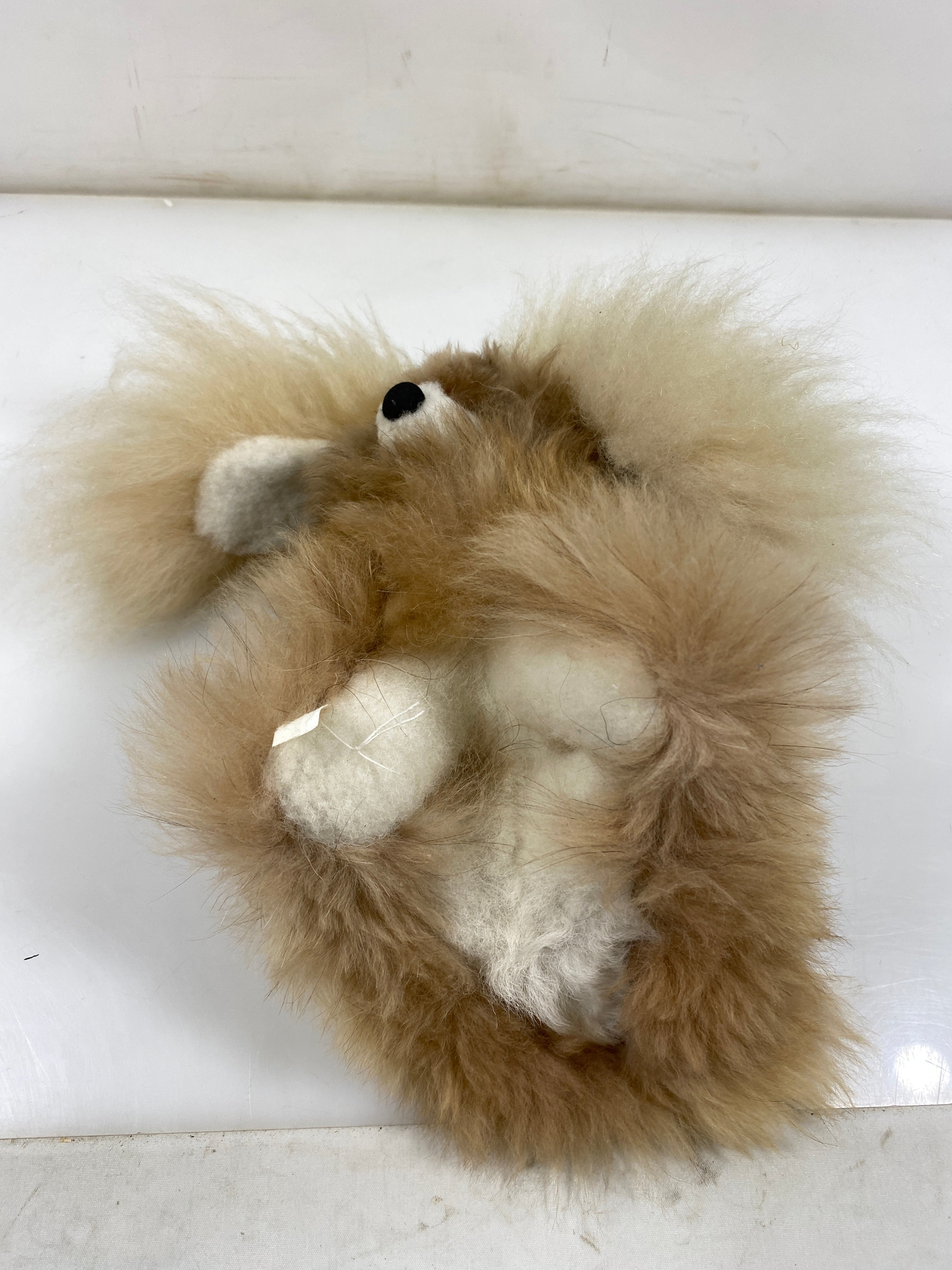 Fluffy Dog Tan and Brown Plush Toy