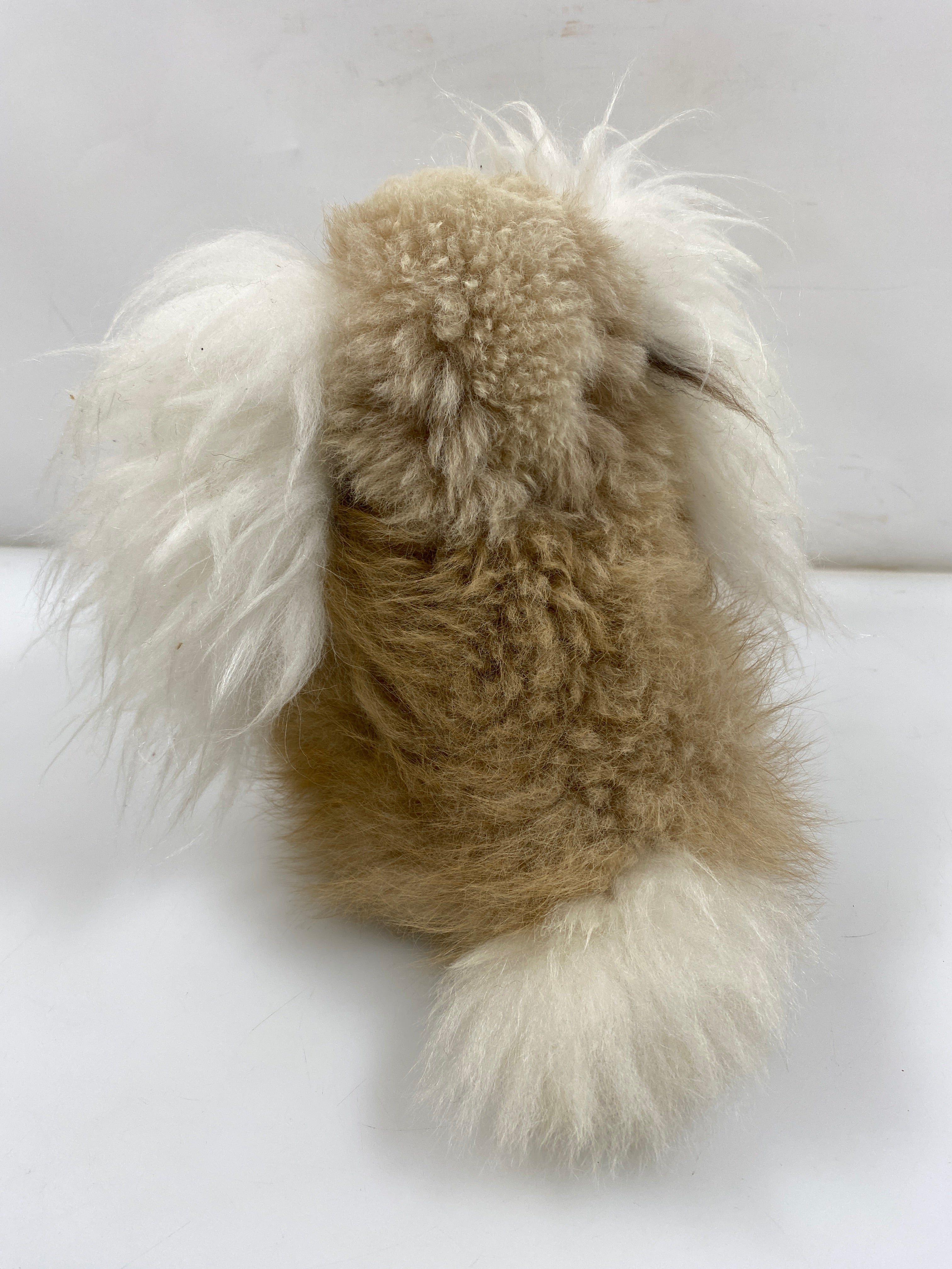 Fluffy Dog Tan and White Plush Toy