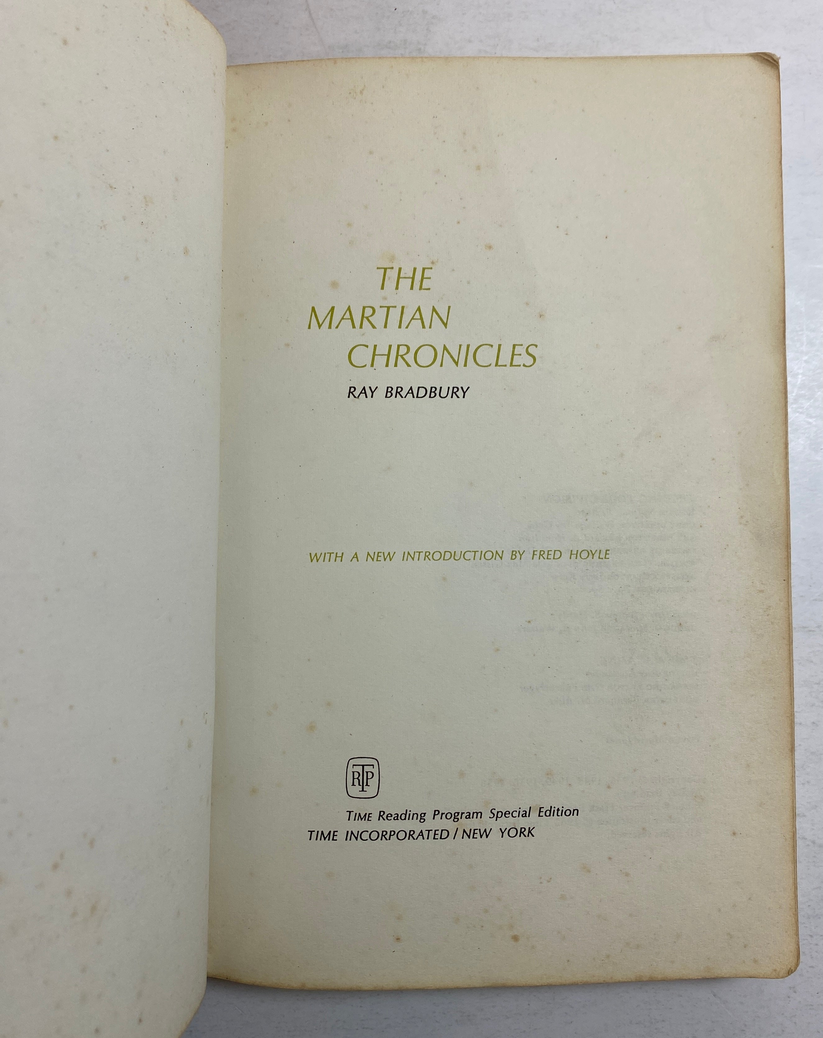 Ray Bradbury The Martian Chronicles 1963 Time Reading Program SC