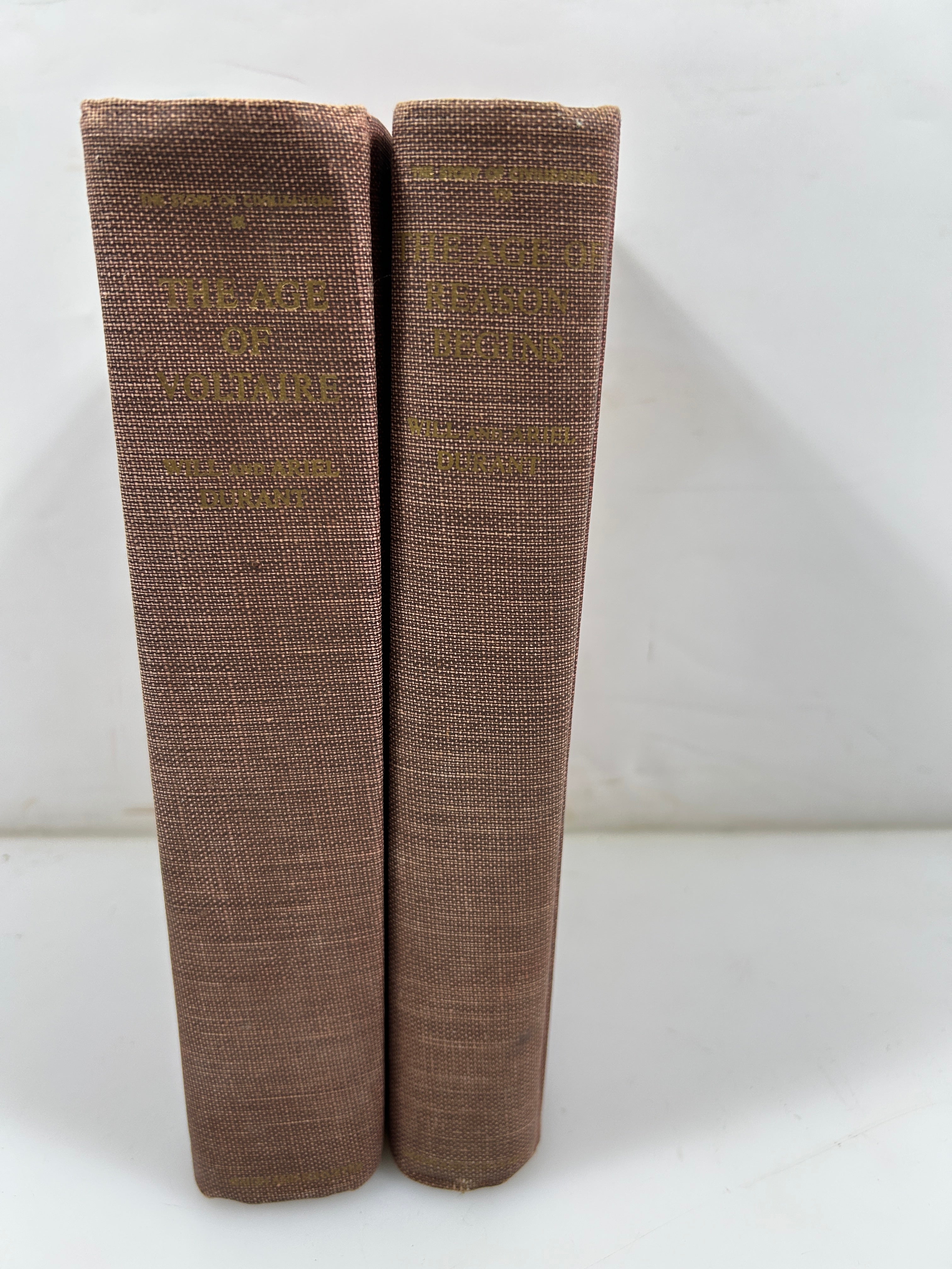 2 Vols The Story of Civilization The Ages of Reason Begins 1961/Voltaire 1965 HC
