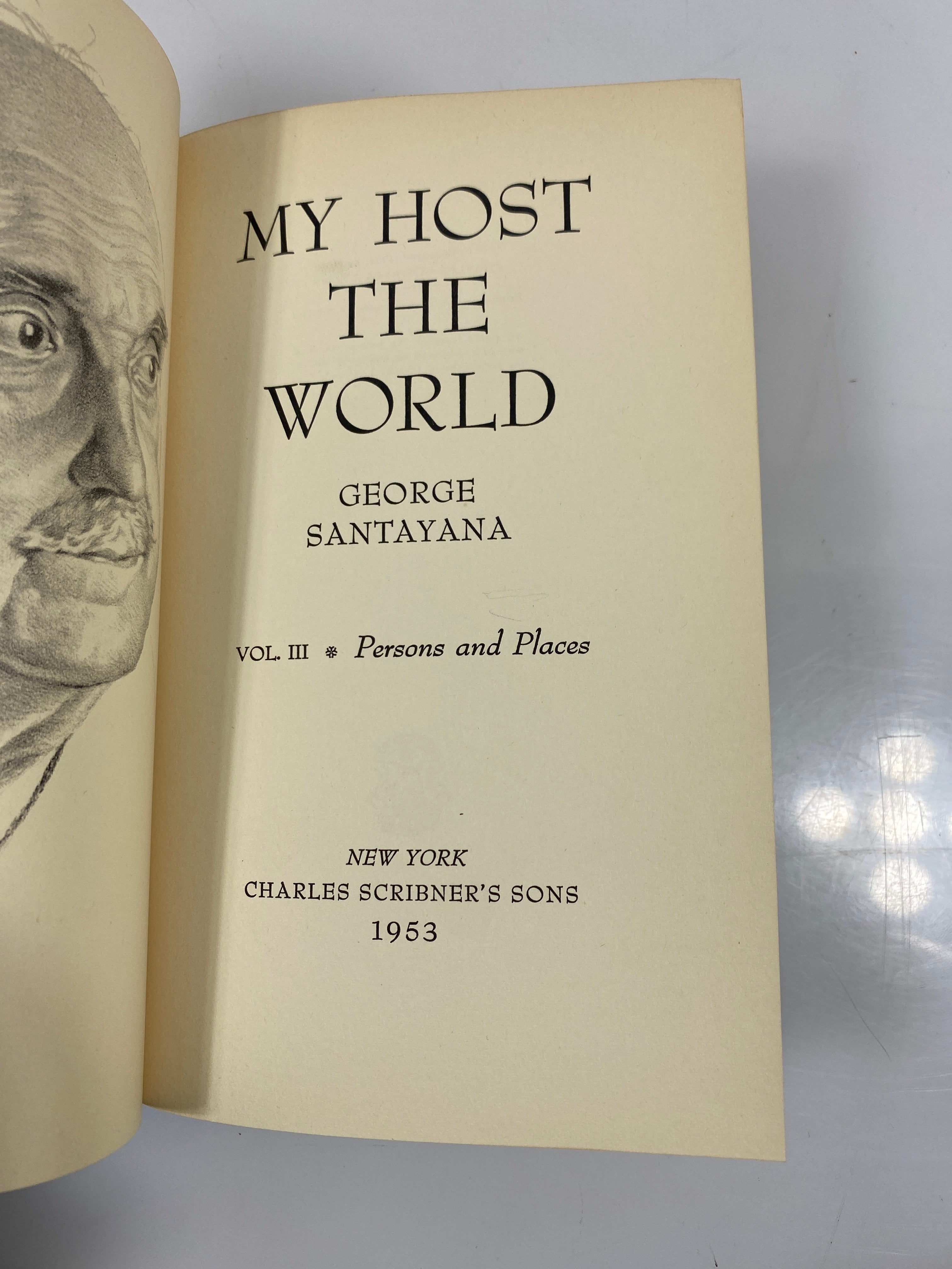 Lot of 3 Santayana: The Last Puritan/Persons and Places/ My Host the World HC