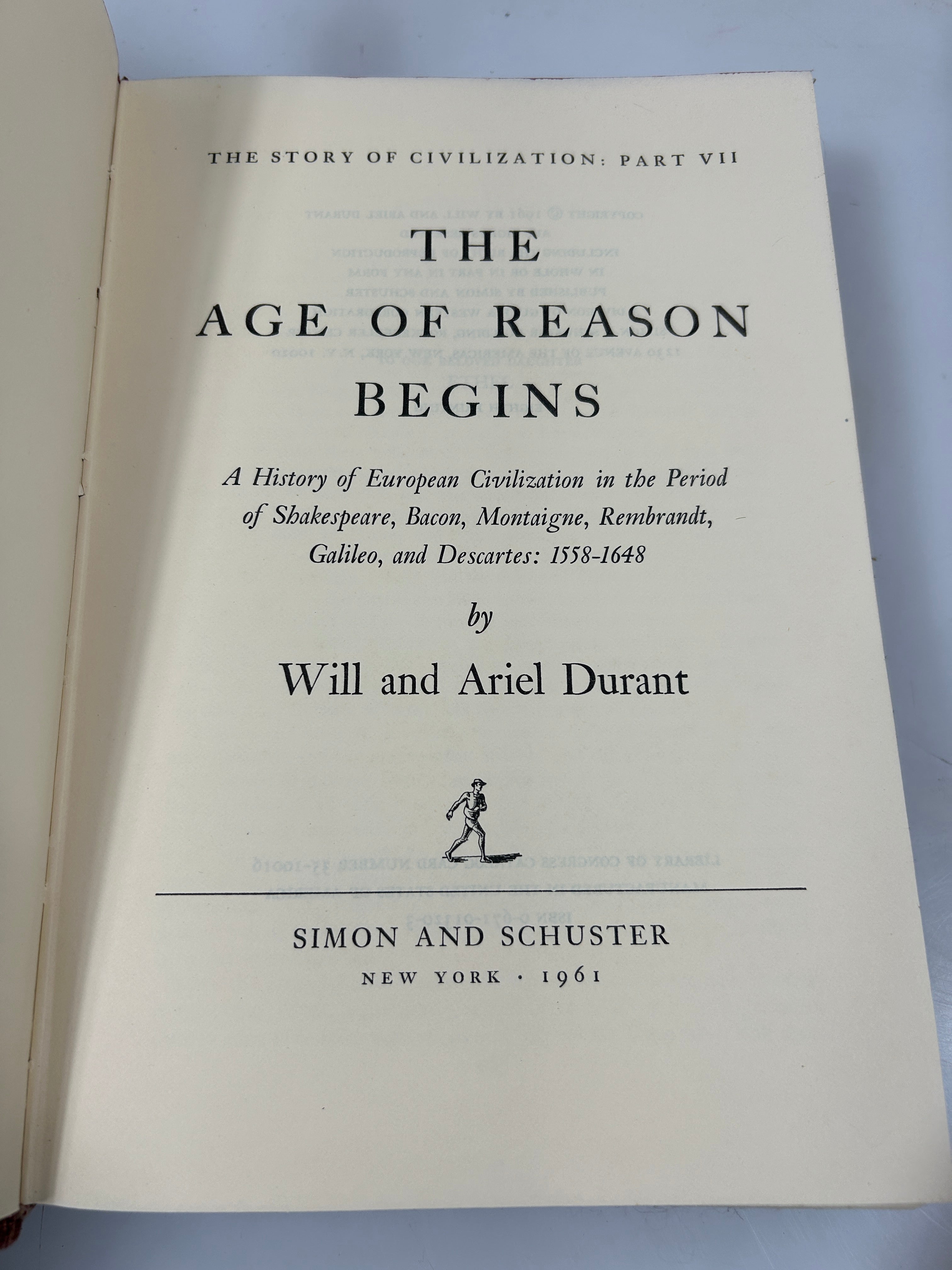 2 Vols The Story of Civilization The Ages of Reason Begins 1961/Voltaire 1965 HC