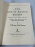 2 Vols The Story of Civilization The Ages of Reason Begins 1961/Voltaire 1965 HC