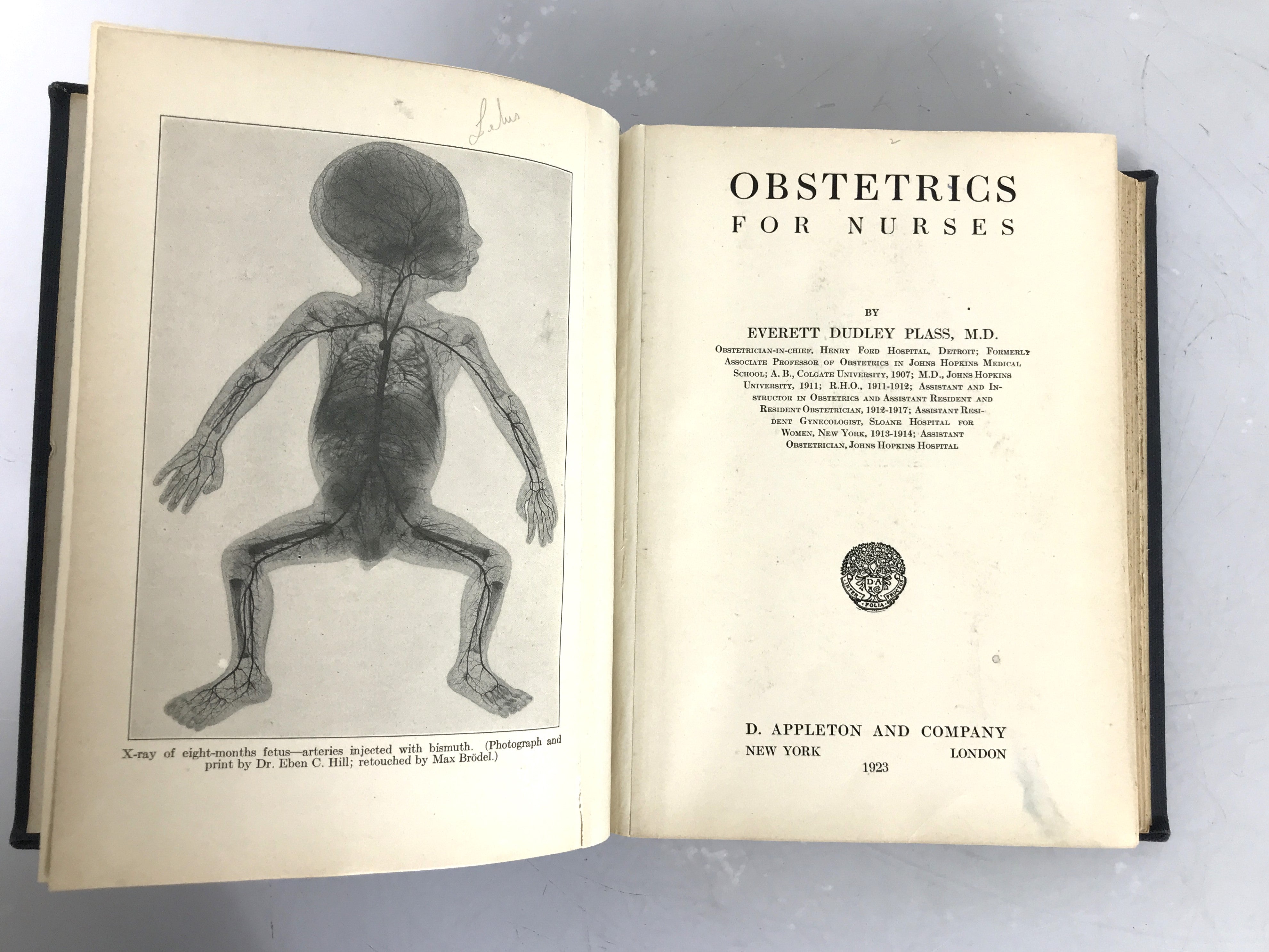 Obstetrics for Nurses by Everett Dudley Plass 1923 HC