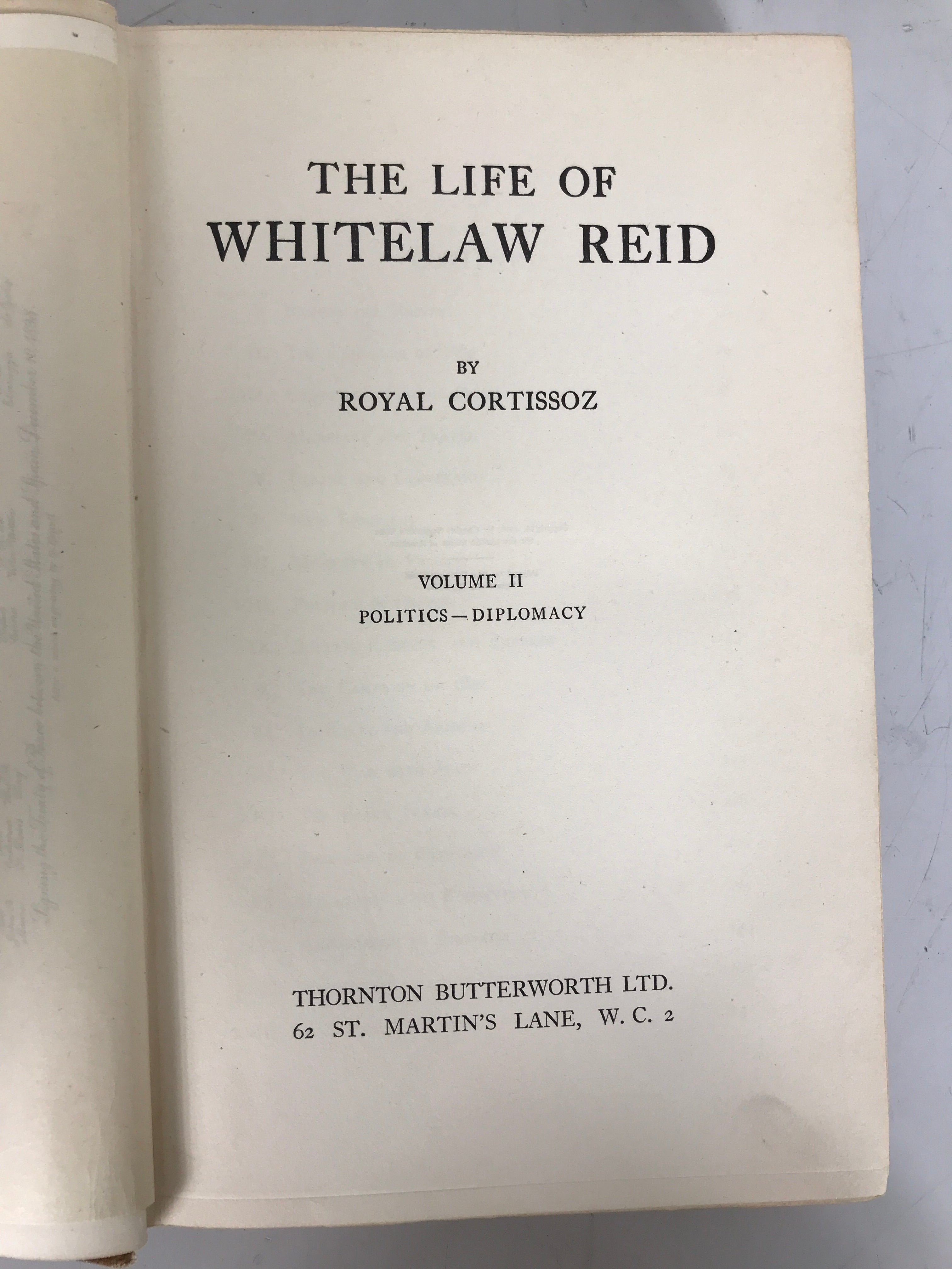 2 Vols: The Life of Whitelaw Reid Royal Cortissoz 1921 HC Ex-Library