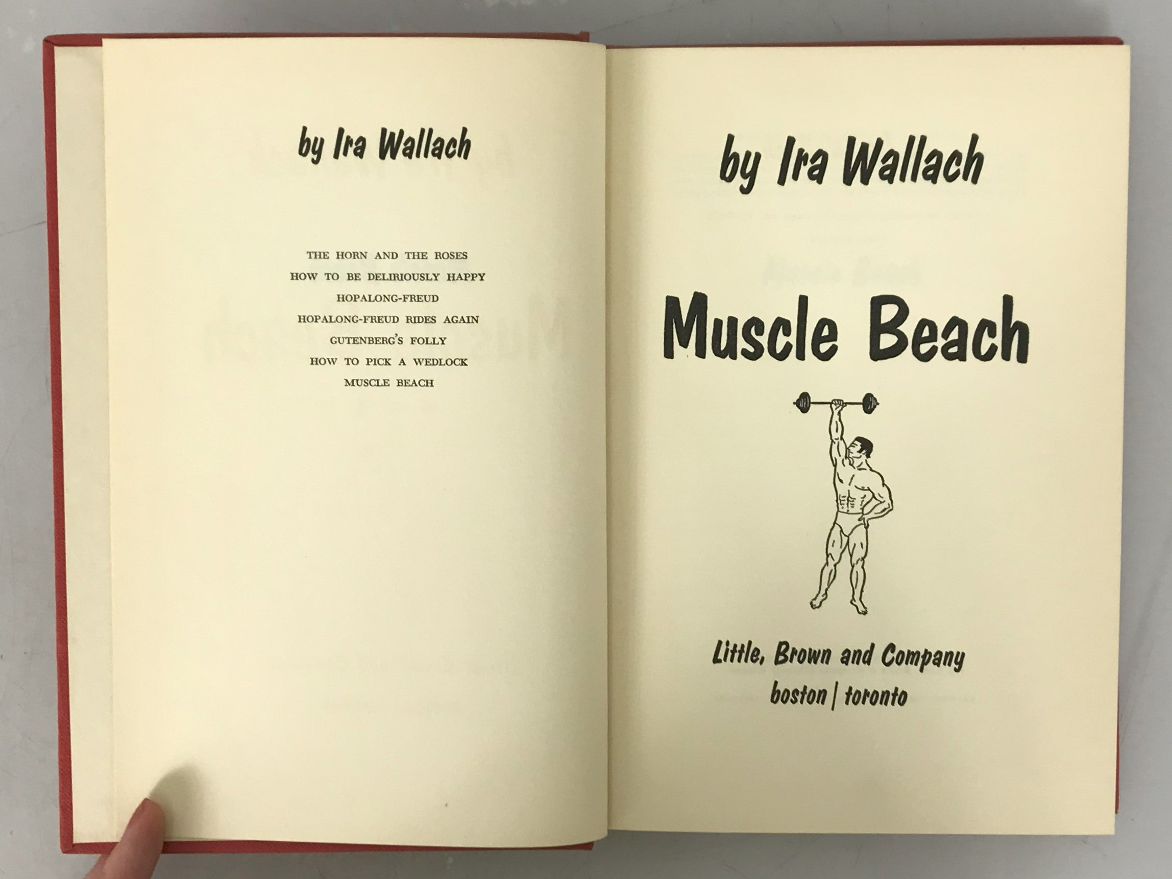 Muscle Beach by Ira Wallach First Edition 1959 HC DJ