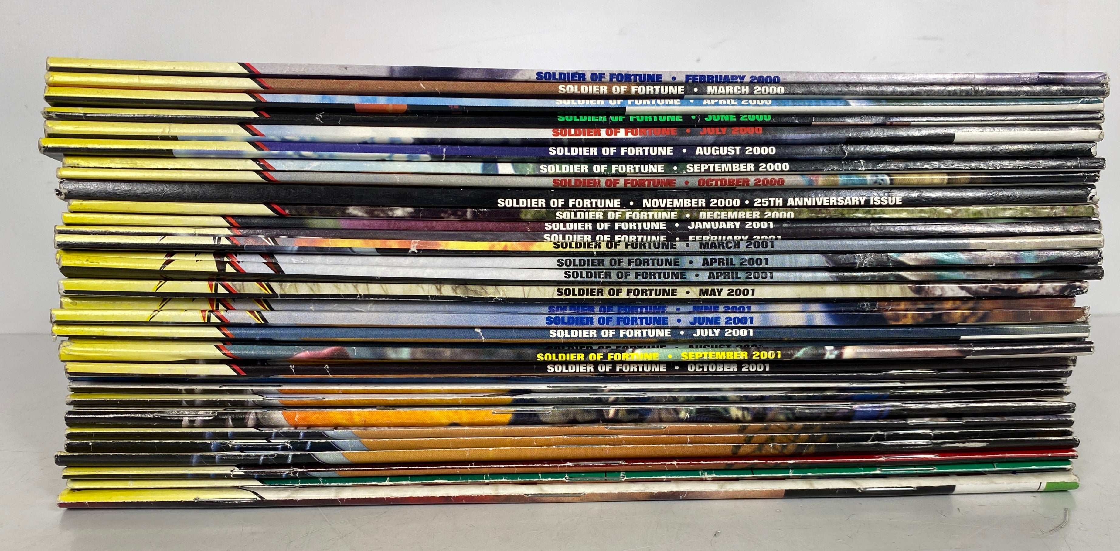 Lot of 33 Soldier of Fortune Magazine  2000-2002