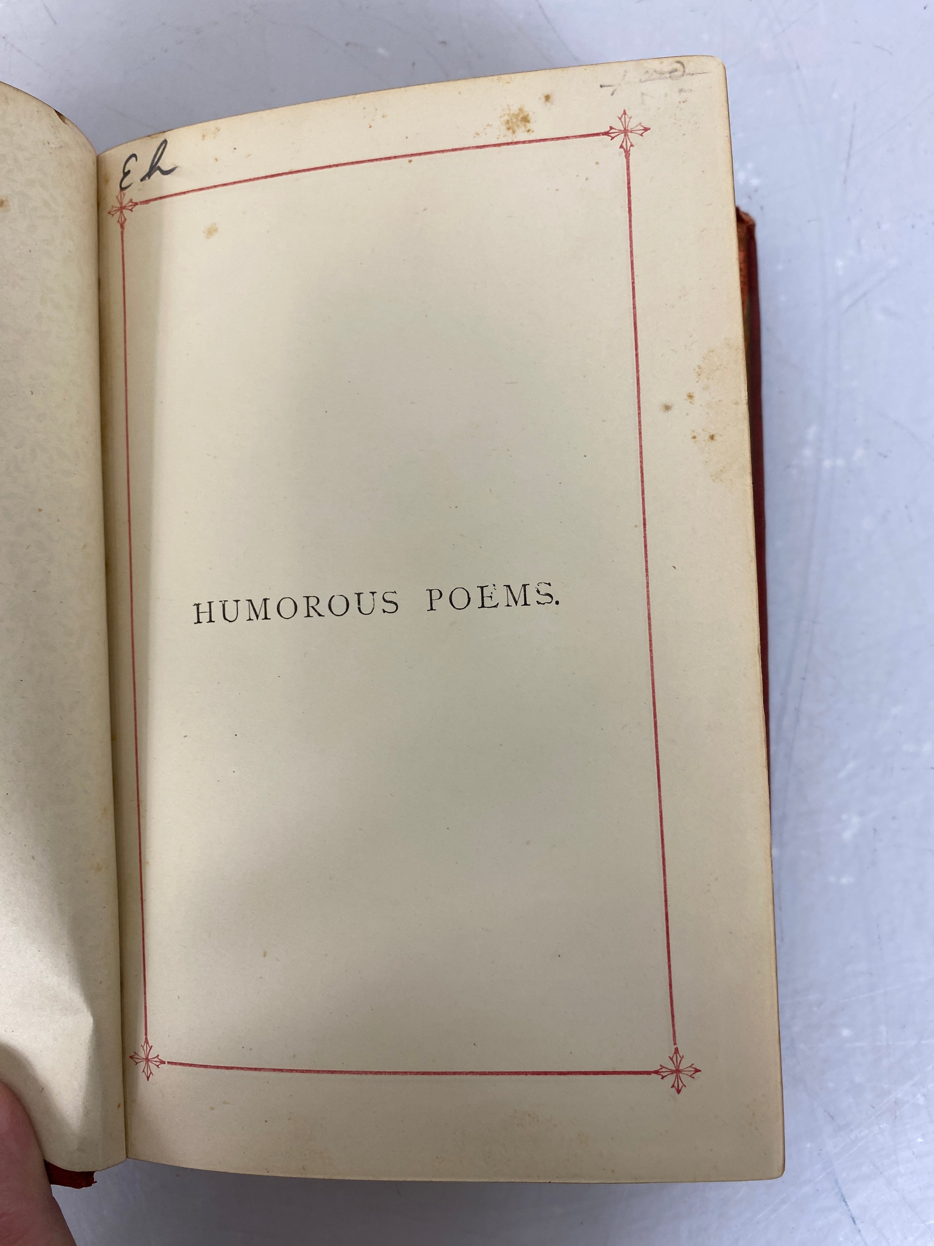Moxon's Popular Poets by Wm Rossetti Illustrated Humorous Poems (c1870s) HC