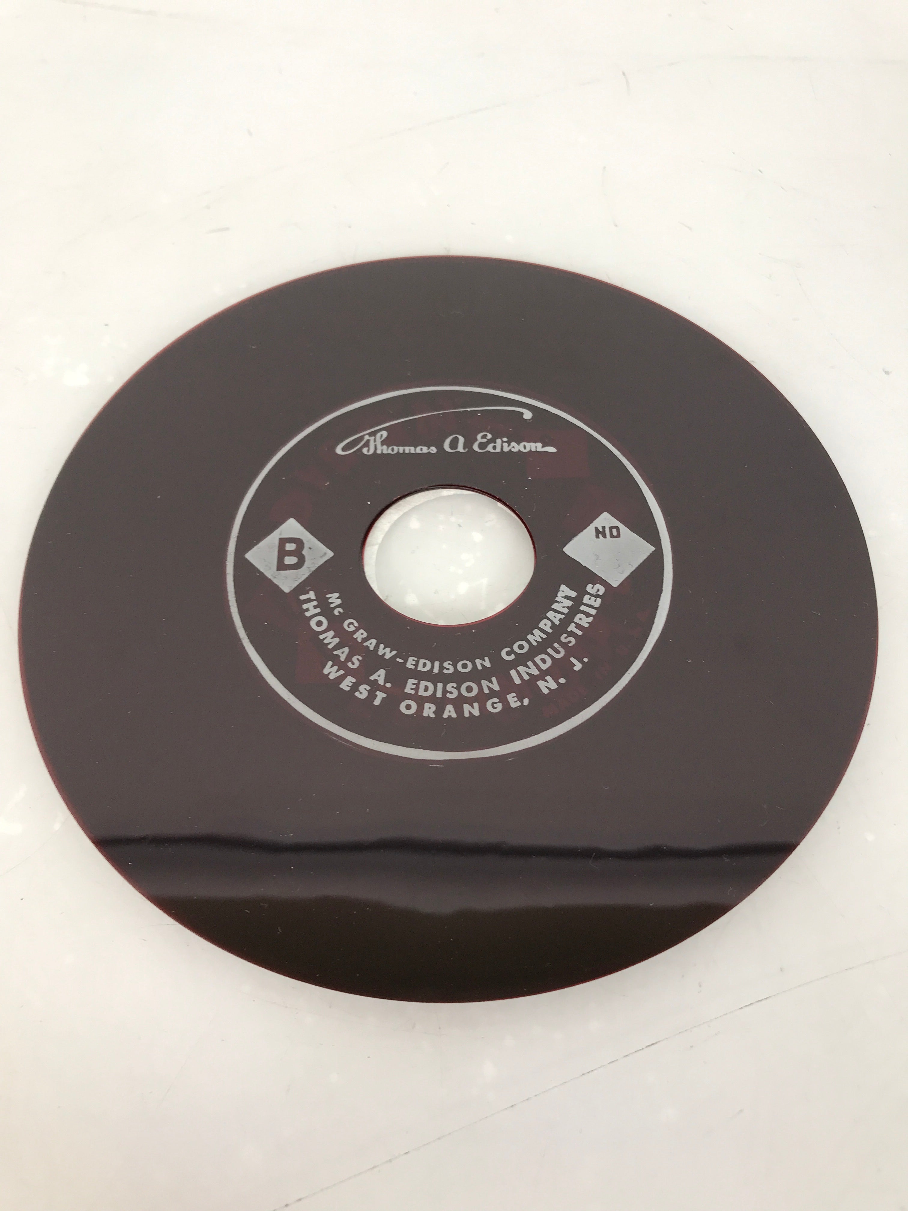 Vintage Thomas Edison Voicewriter Blank Red Translucent Diamond Disc 10-Pack
