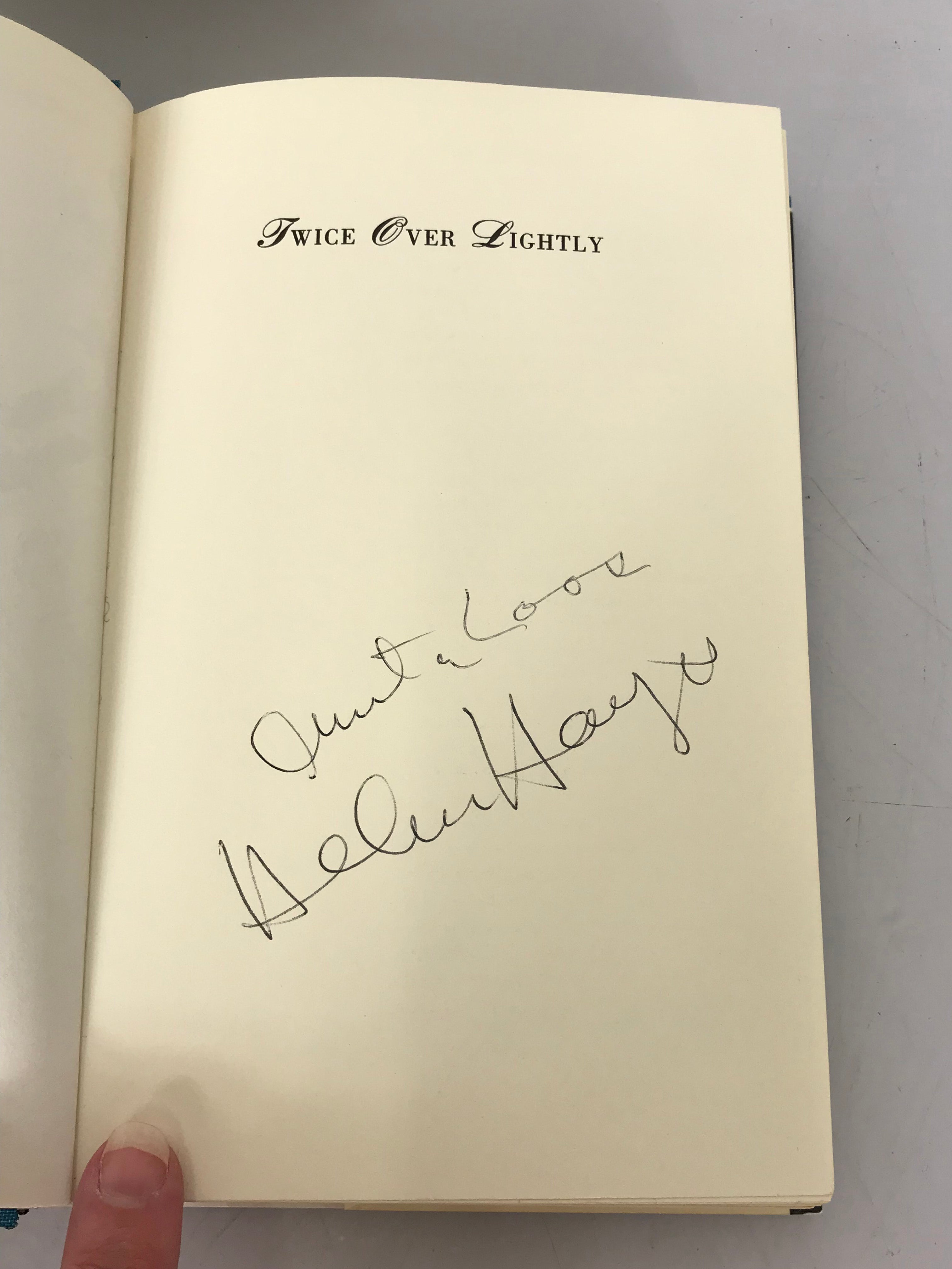 Helen Hayes Collector's Lot of 3 Signed First Editions 1972 - 1988 HC DJ