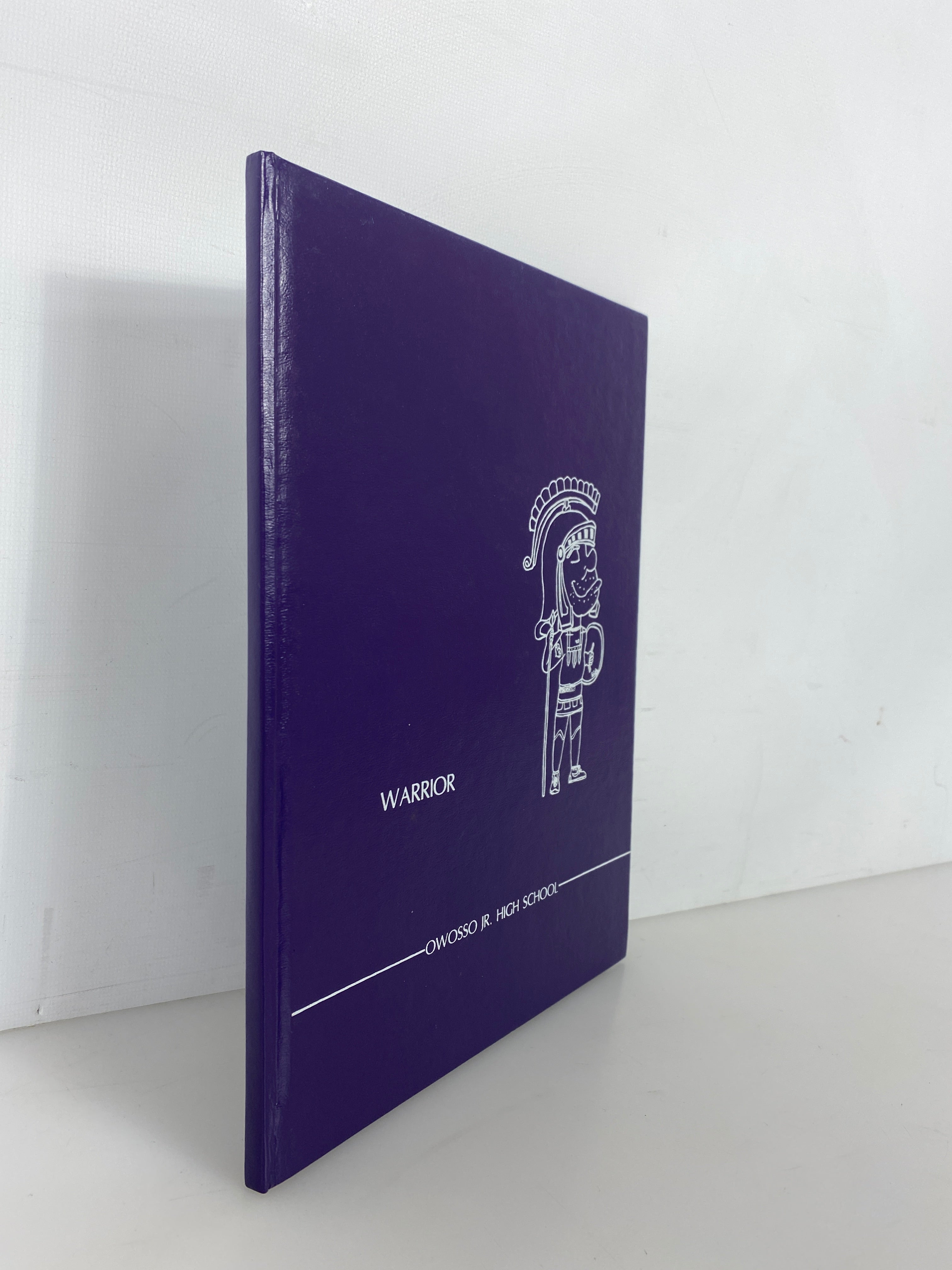 1986 "Warrior" Owosso Jr. High School Yearbook Owosso Michigan HC