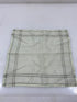 Vintage 1890s Light Blue Linen Handkerchief with Black Stripe Details