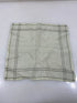 Vintage 1890s Light Blue Linen Handkerchief with Black Stripe Details