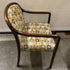Wooden Patterned Upholstered Arm Chair