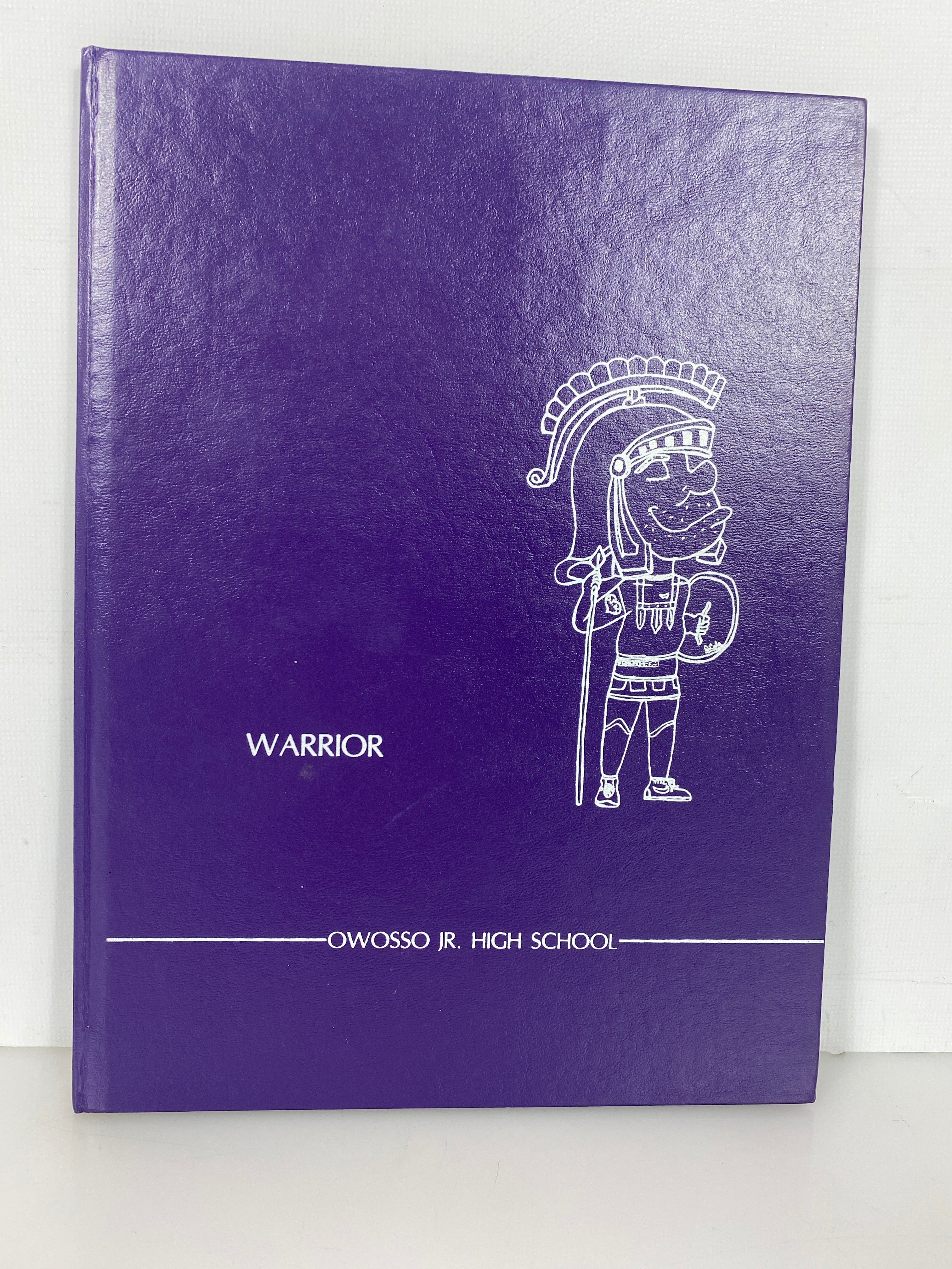 1986 "Warrior" Owosso Jr. High School Yearbook Owosso Michigan HC