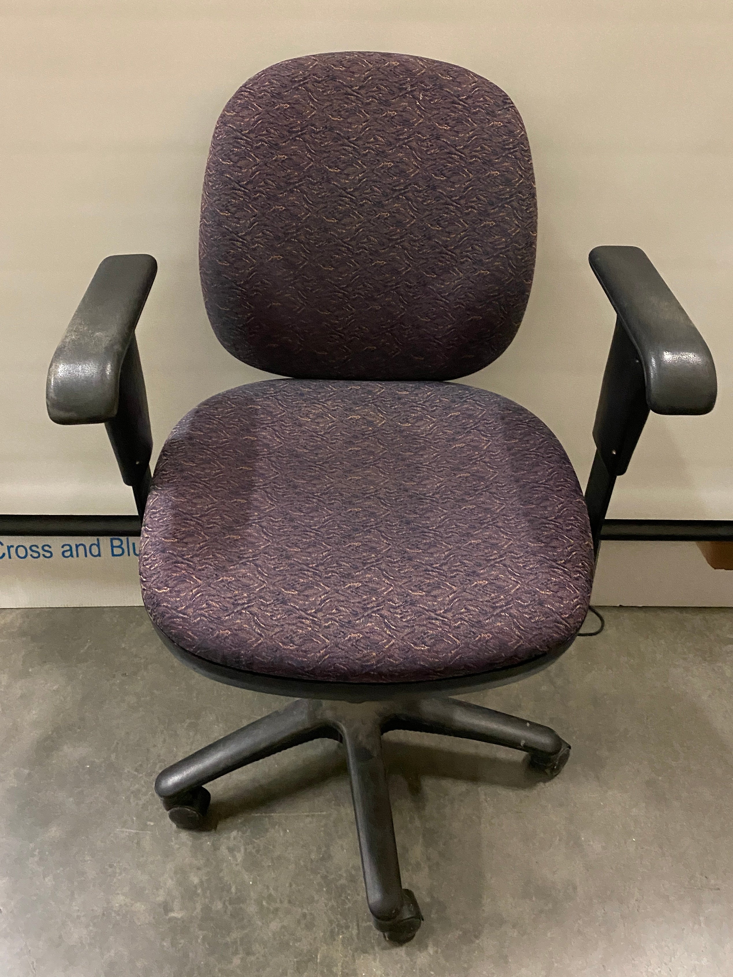 Grahl Purple Patterned Rolling Office Chair