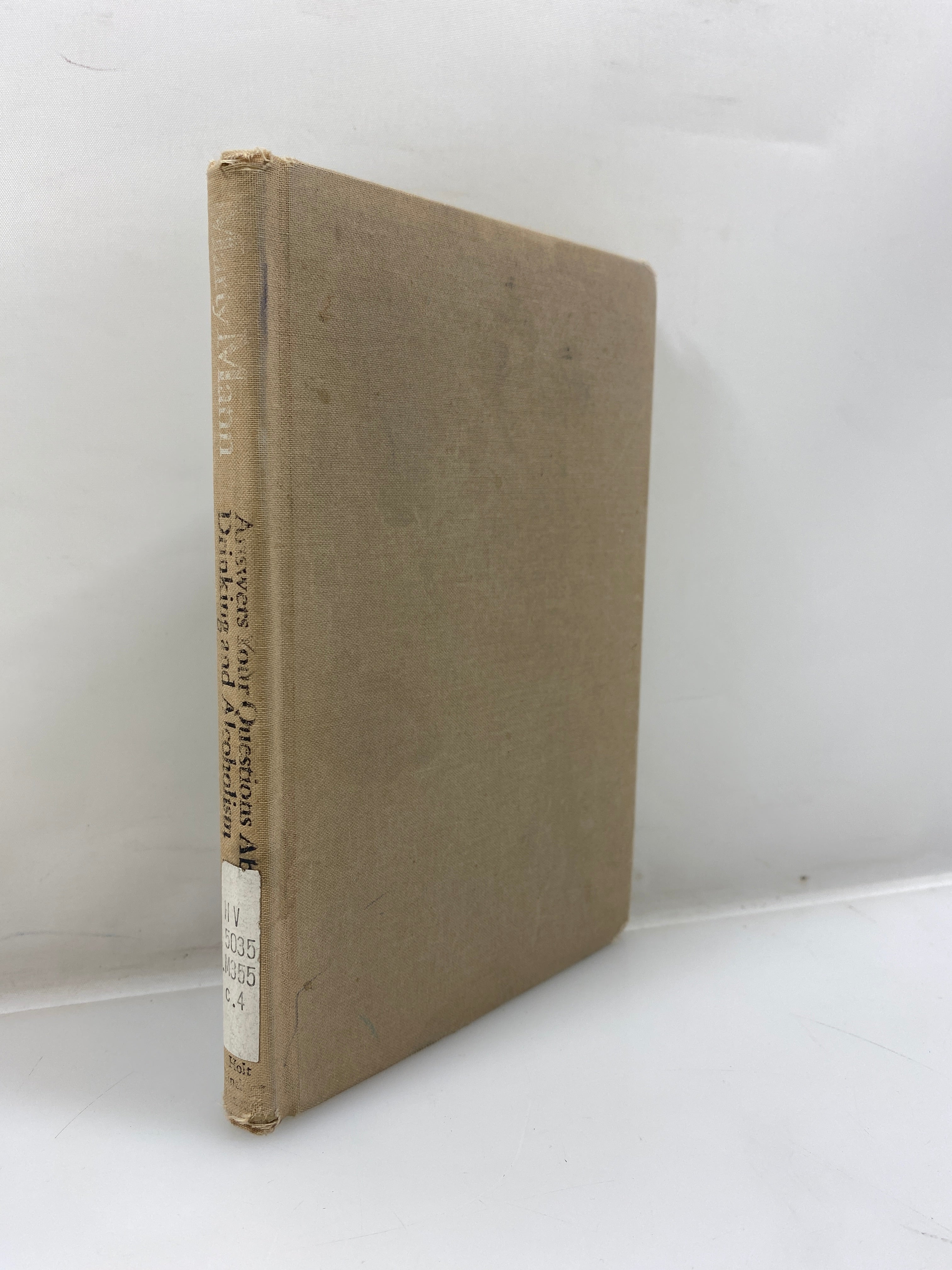 Marty Mann Answers Your Questions about Drinking & Alcoholism Ex-libra 1970 HC