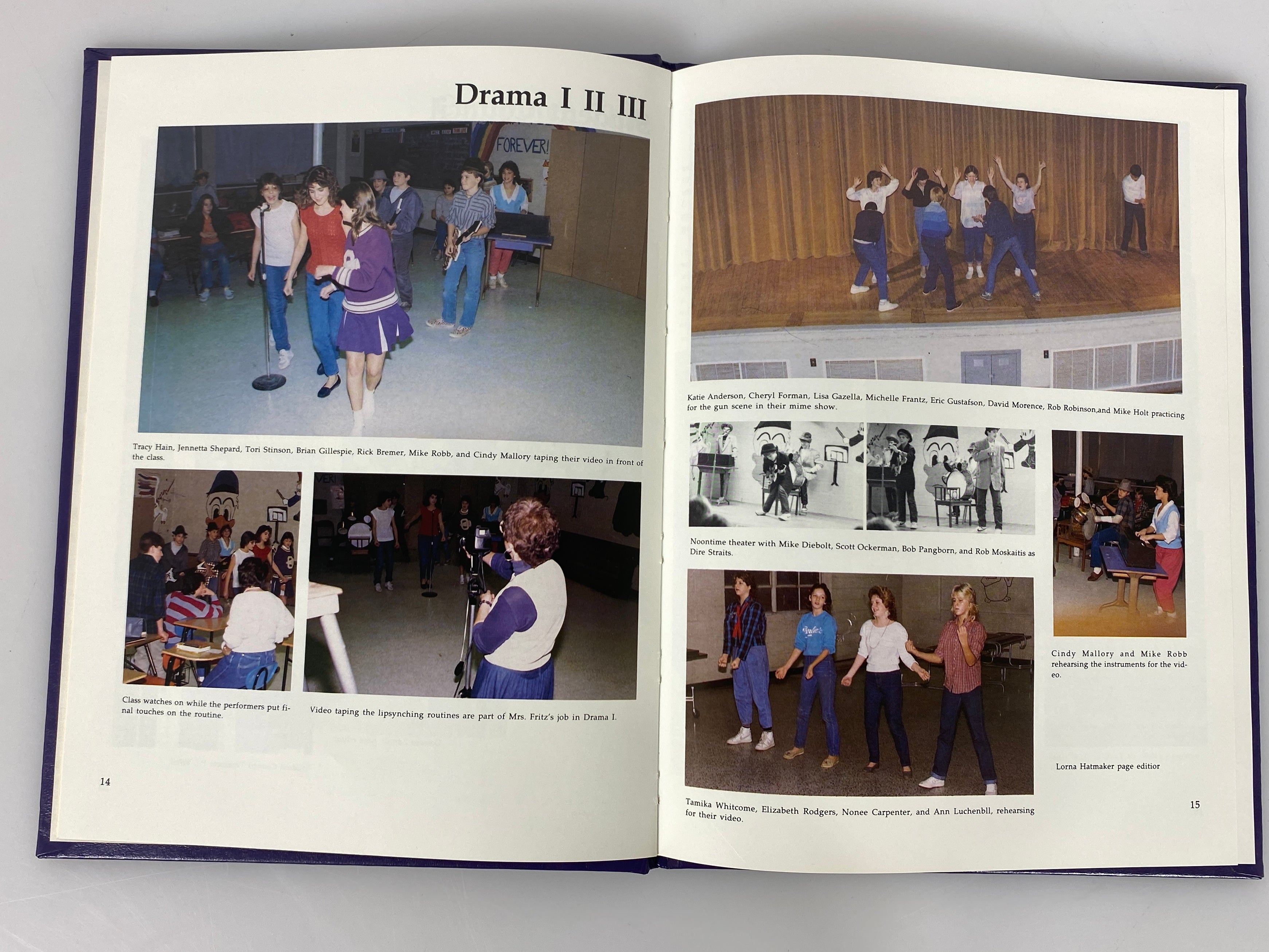 1986 "Warrior" Owosso Jr. High School Yearbook Owosso Michigan HC