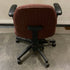 Red Patterned Upholstered Rolling Office Chair