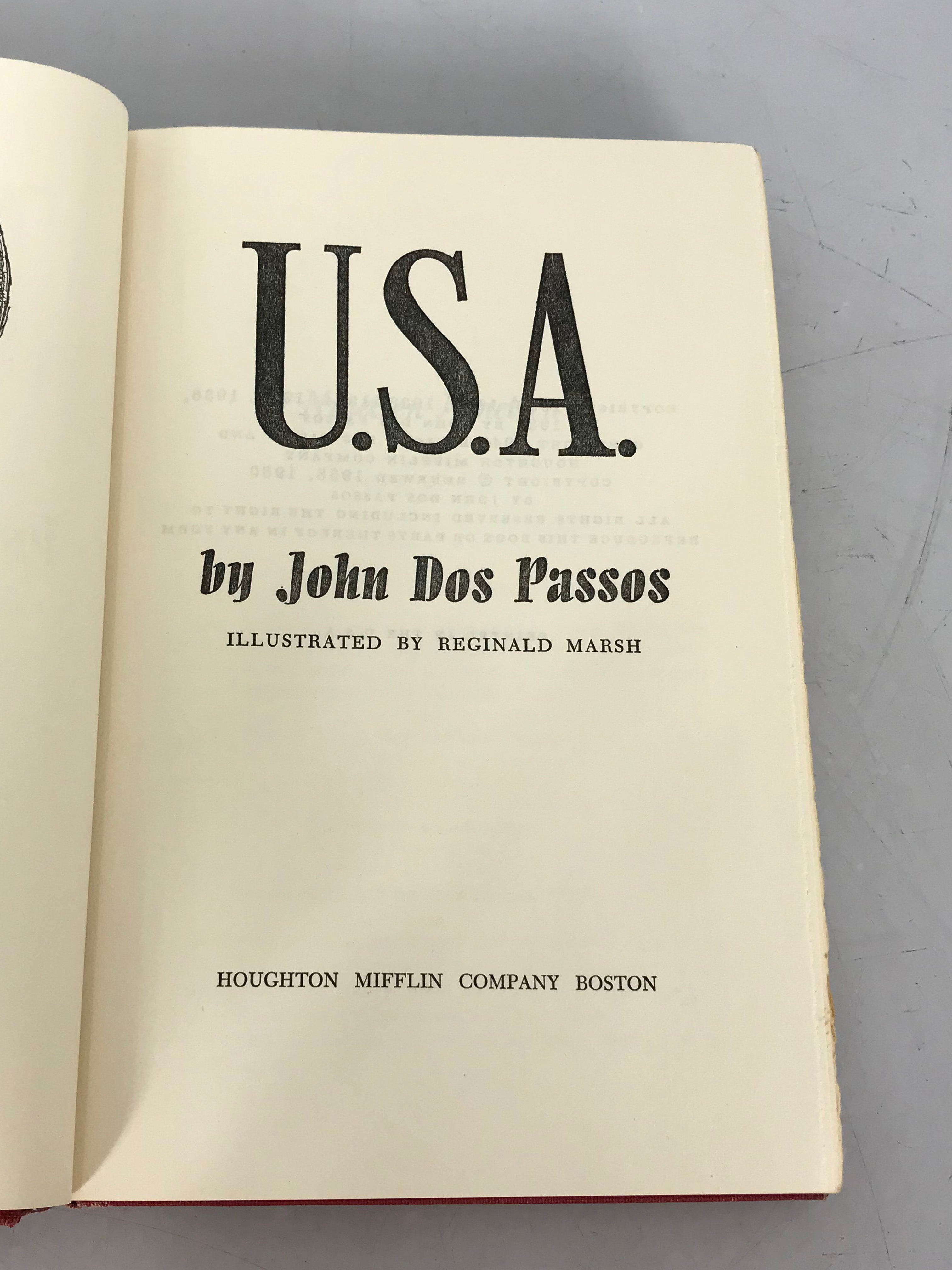 John Dos Passos USA Trilogy 42nd Parallel, 1919, The Big Money 1960 HC