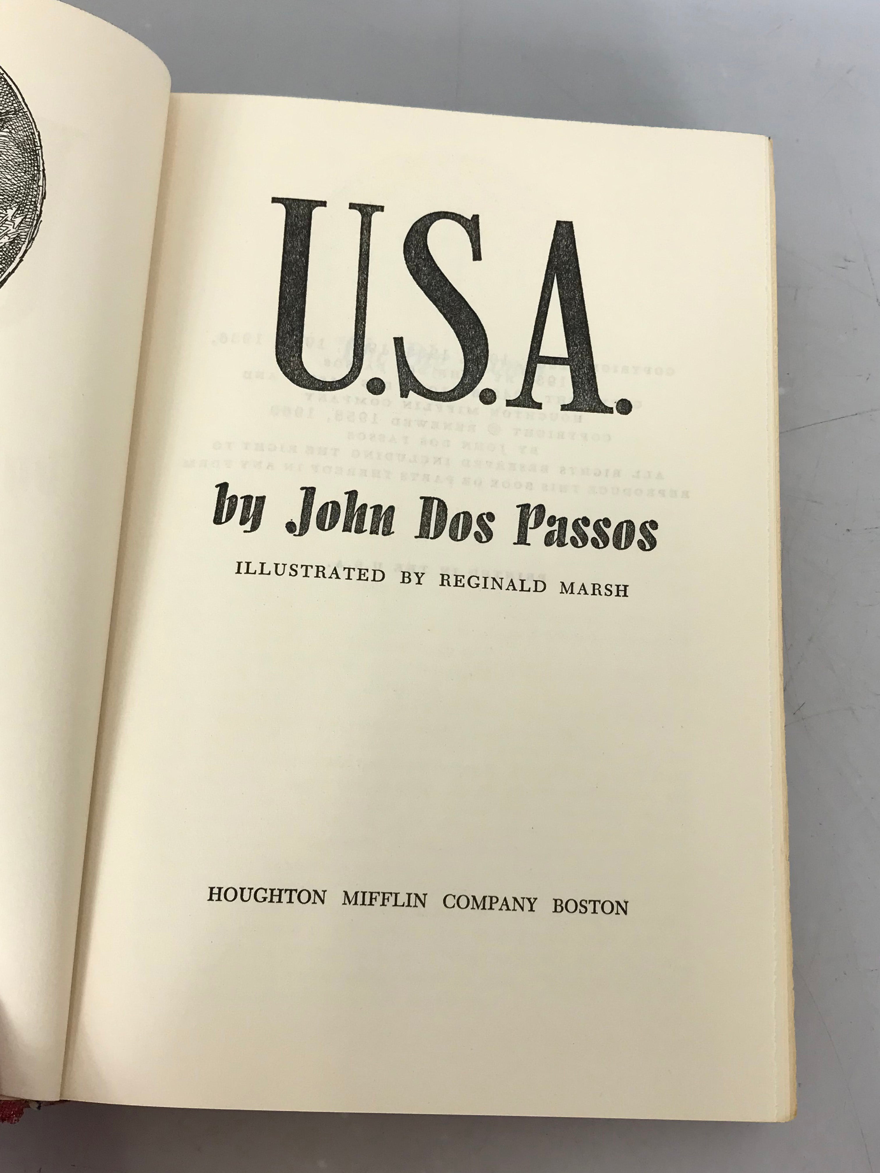 John Dos Passos USA Trilogy 42nd Parallel, 1919, The Big Money 1960 HC