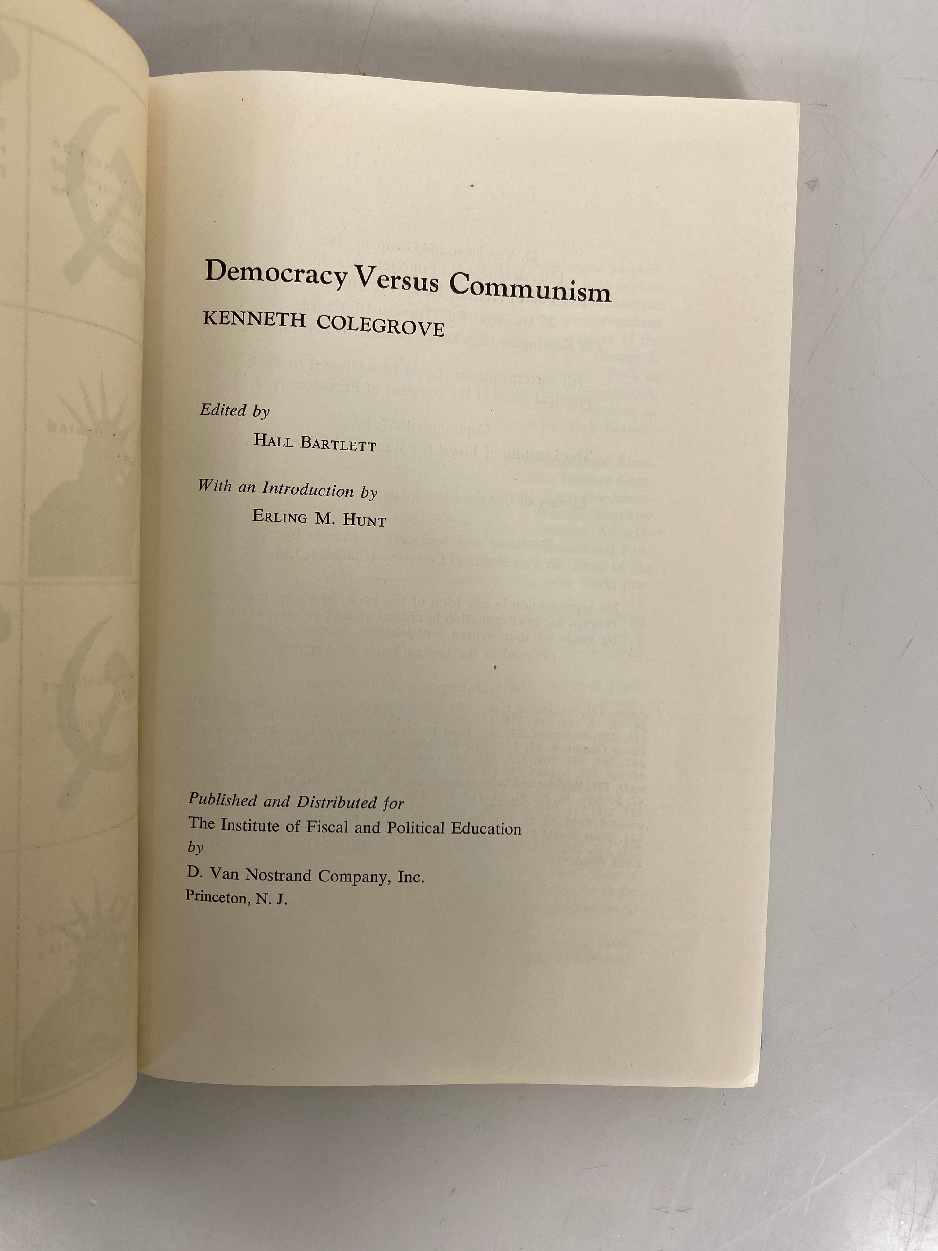 Democracy Versus Communism vs Colegrove 1957 Vintage Textbook HC