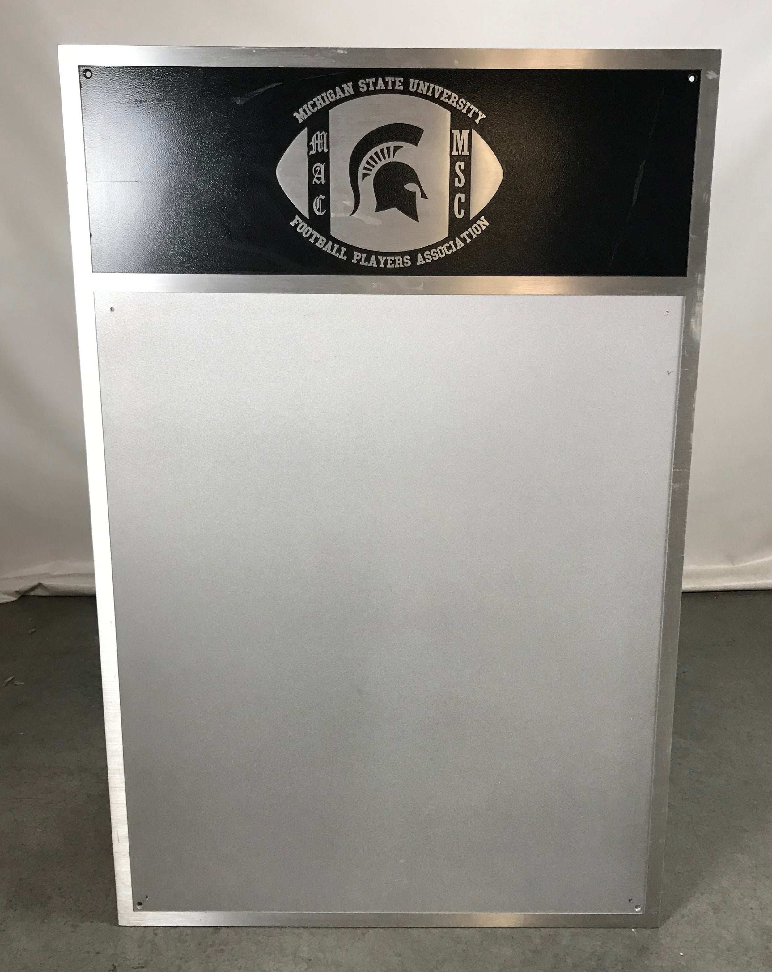 Michigan State University Football Players Association Metal Plaque