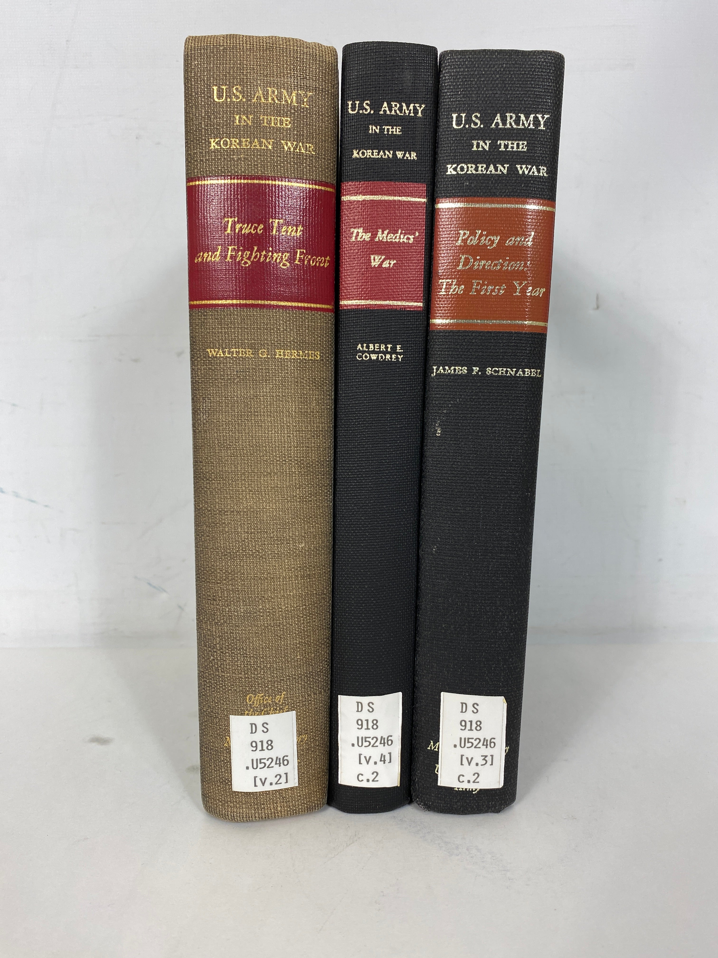 Lot of 3 U.S. Army in the Korean War 1966-1988 HC
