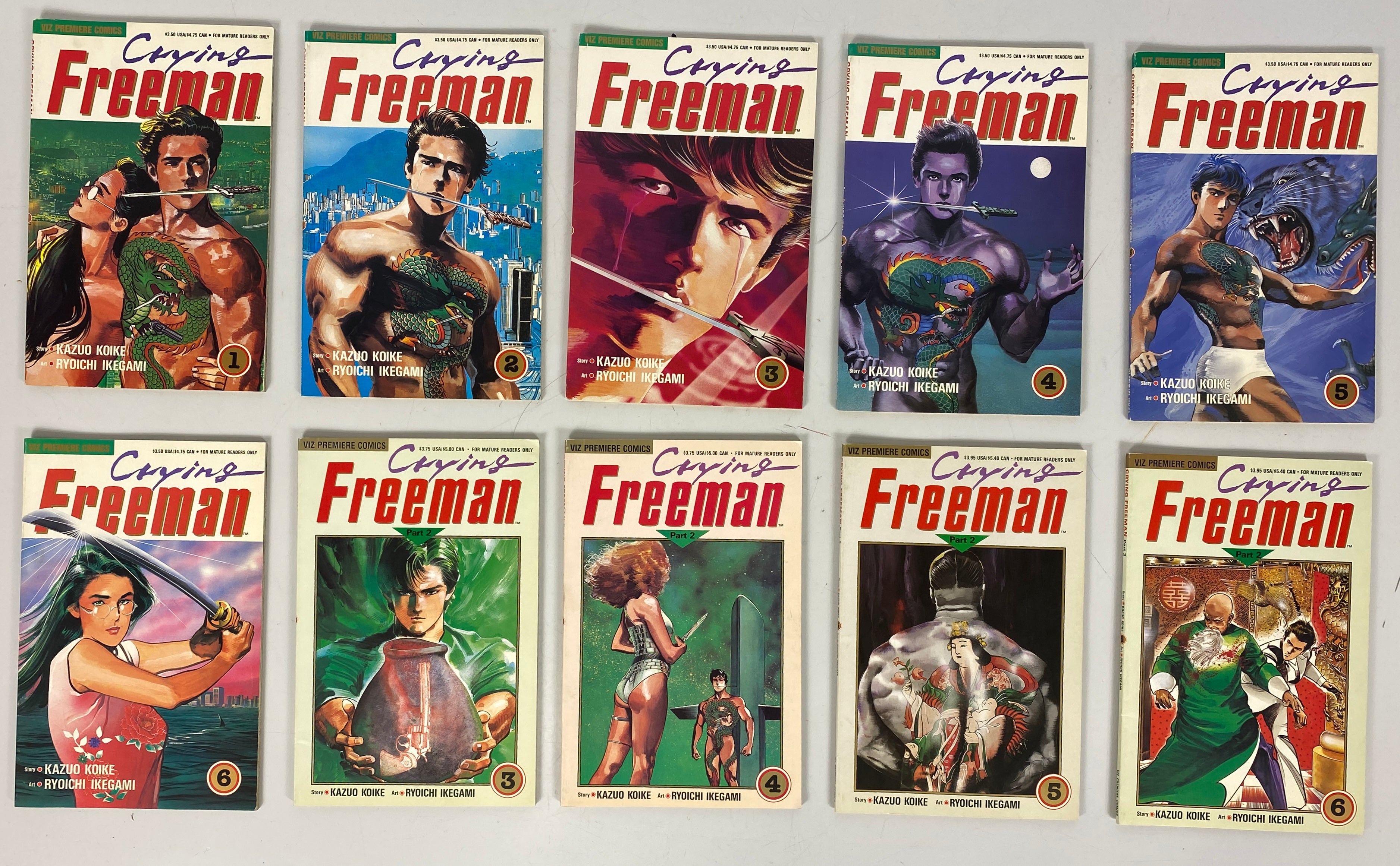 Crying Freeman Lot of 29 (Viz Comics 1989-1993)