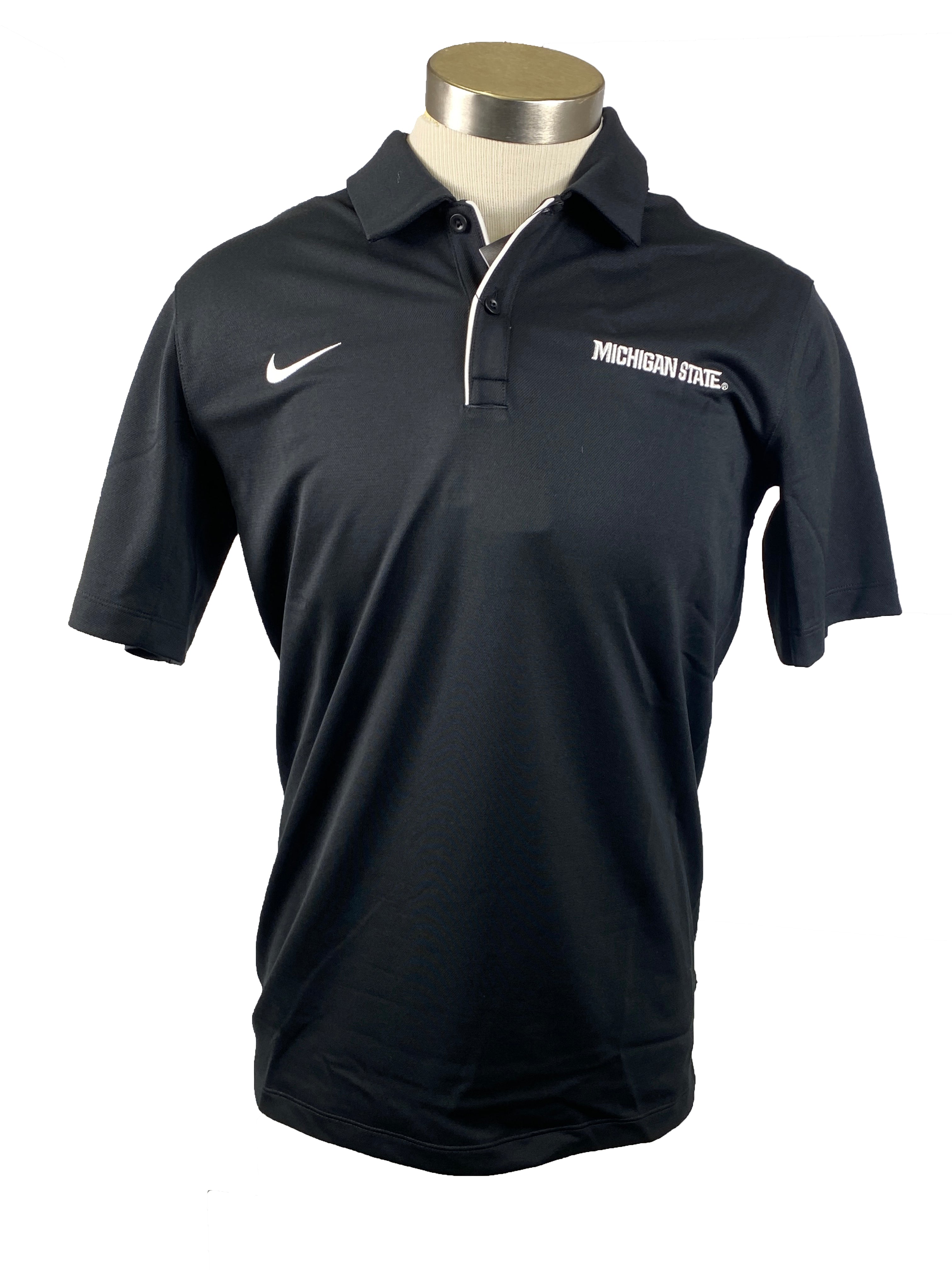 Nike Dri Fit Black Michigan State Polo Men s Size Small MSU Surplus Store