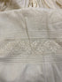 Vintage 1910s White Linen Child's Dress with Floral Embroidery