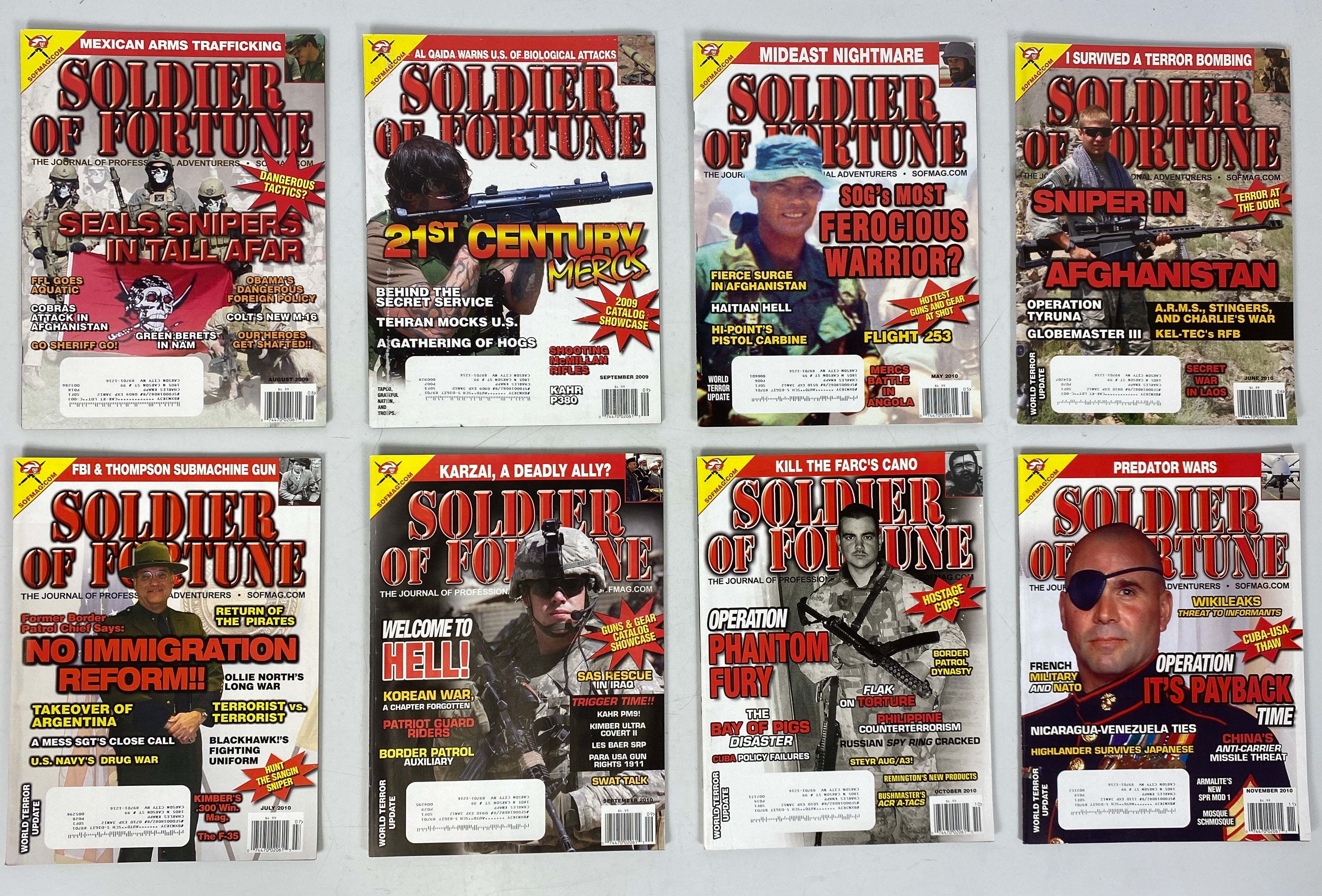 Lot of 25 Soldier of Fortune Magazine 2005-2010