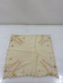 Vintage 1900s Tan Sheer Handkerchief with Floral Embroidery