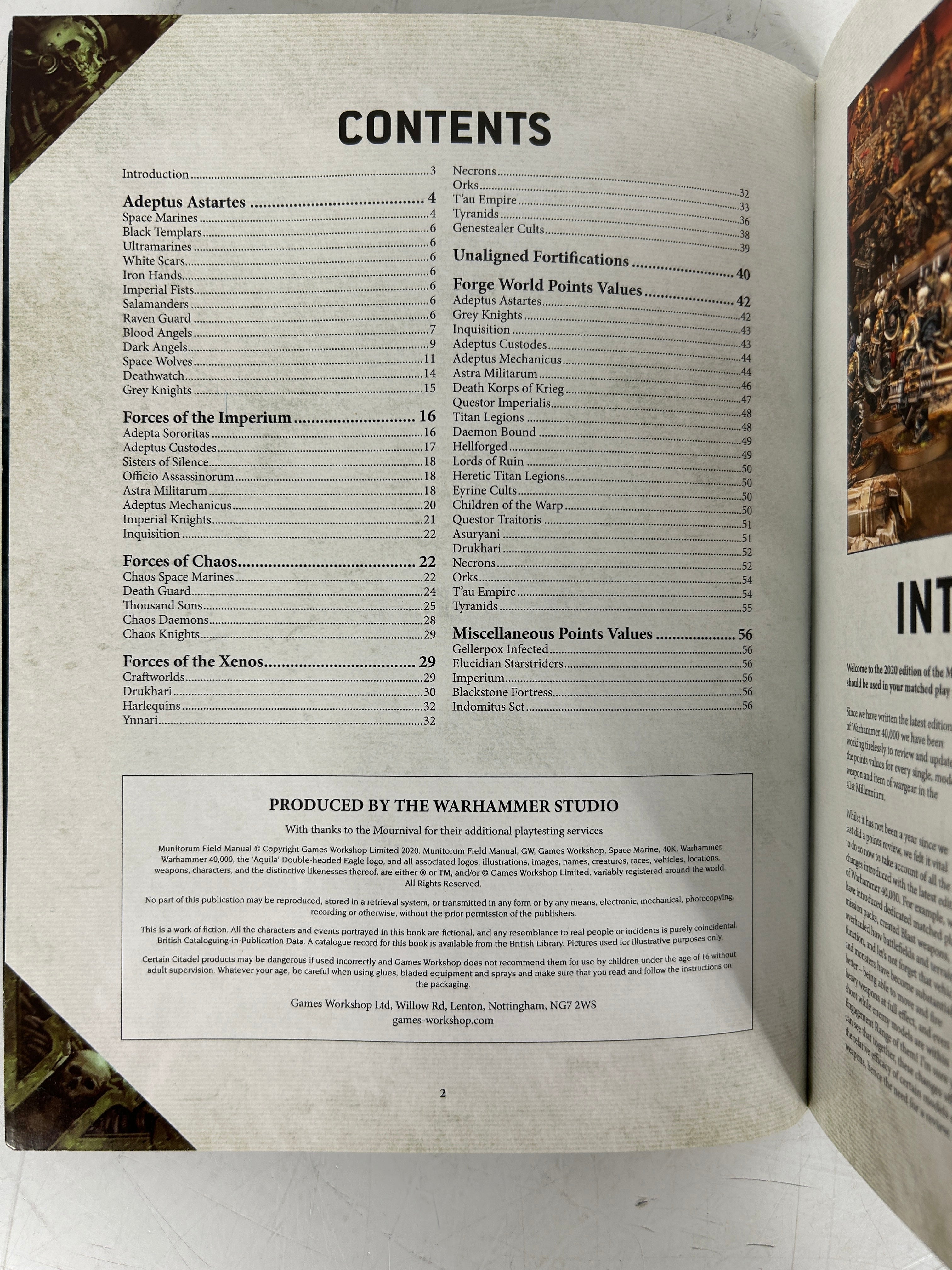 Warhammer 40K Chapter Approved Grand Tournament 2020 + Points Values 2020 & 2021