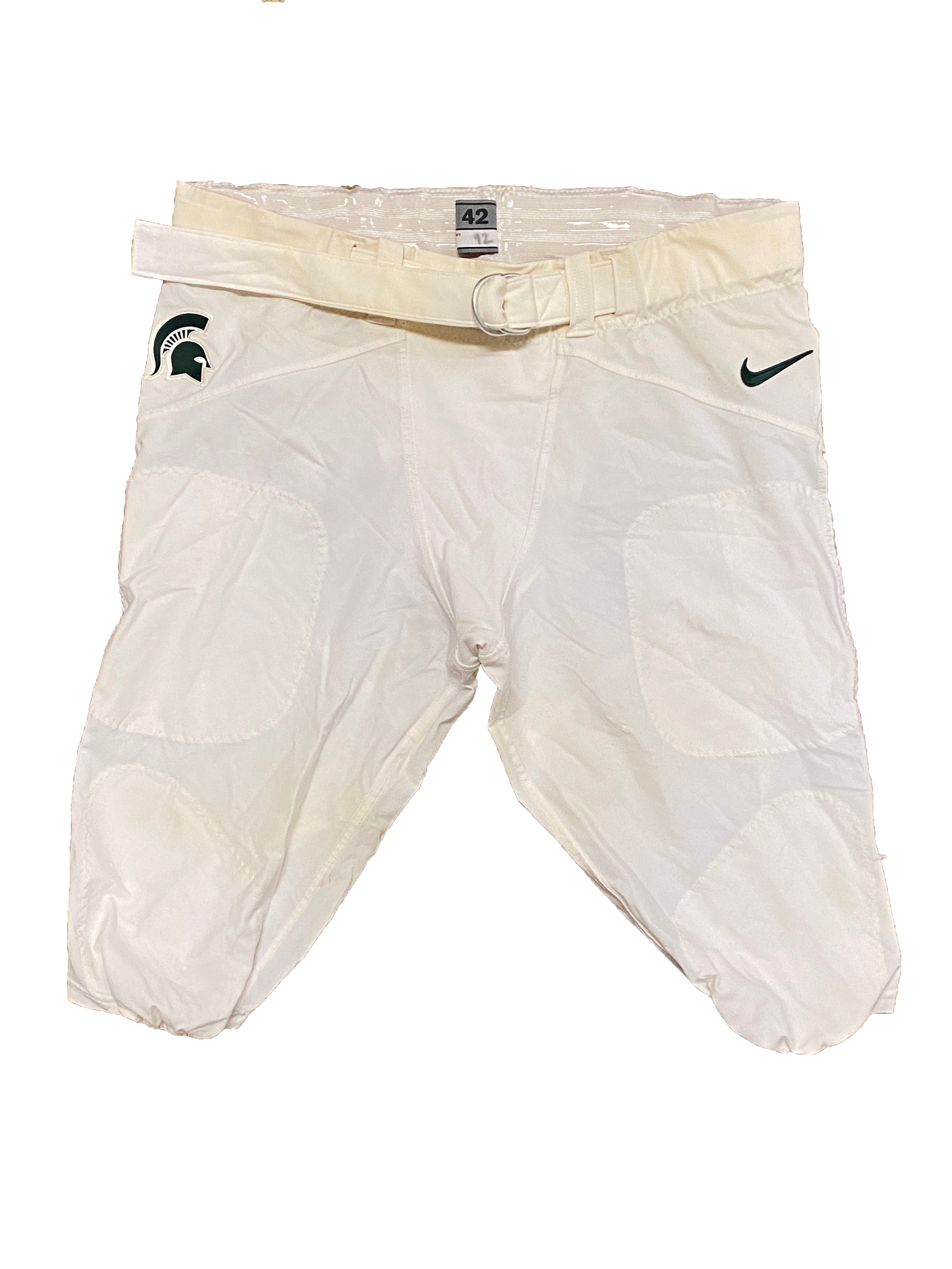 Nike White MSU Greek Key Football Game Pants Men's Size 42 Style 2