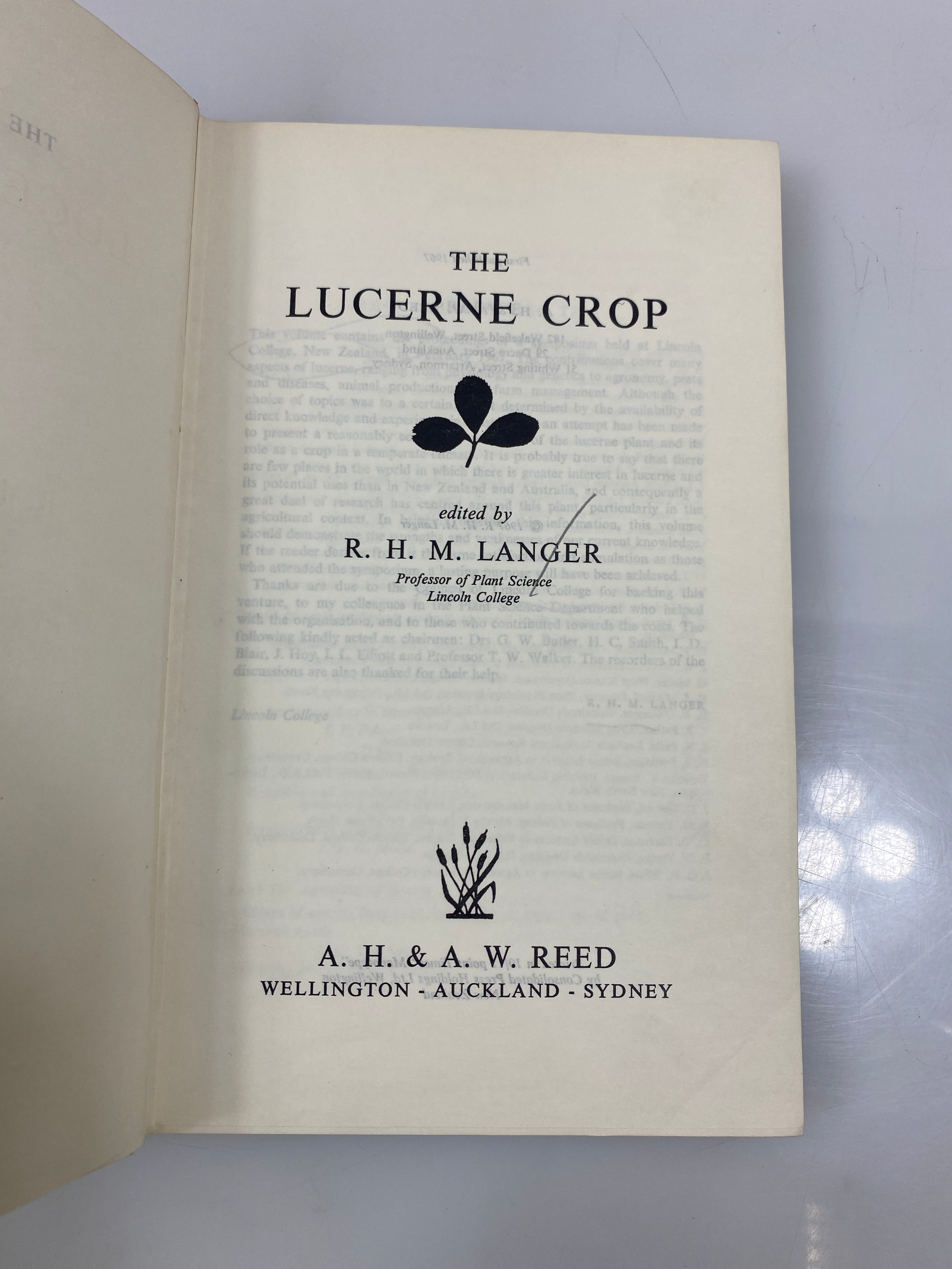The Lucerne Crop by Lander Ex-library 1967 HC