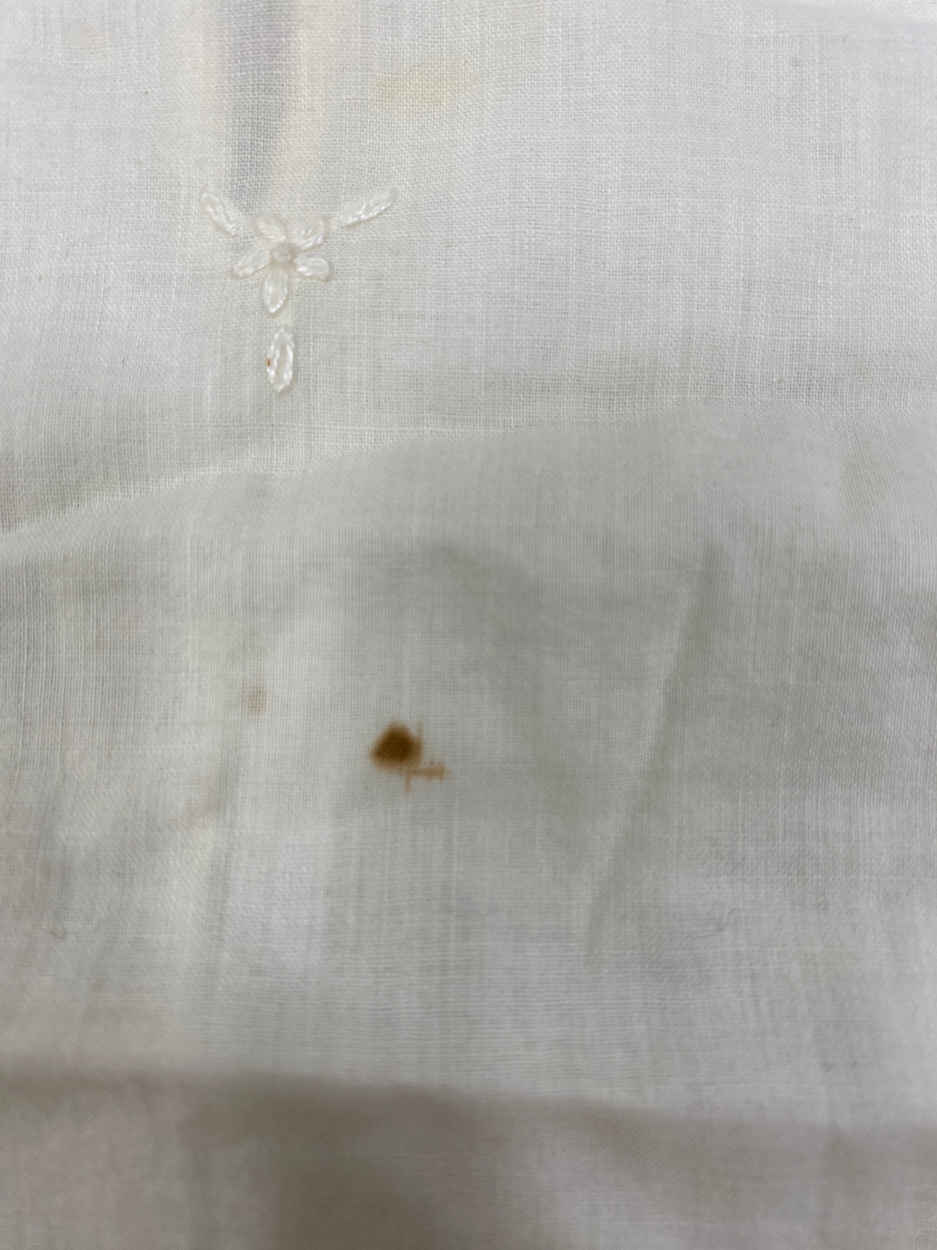 Vintage 1910s White Linen Infant's Dress