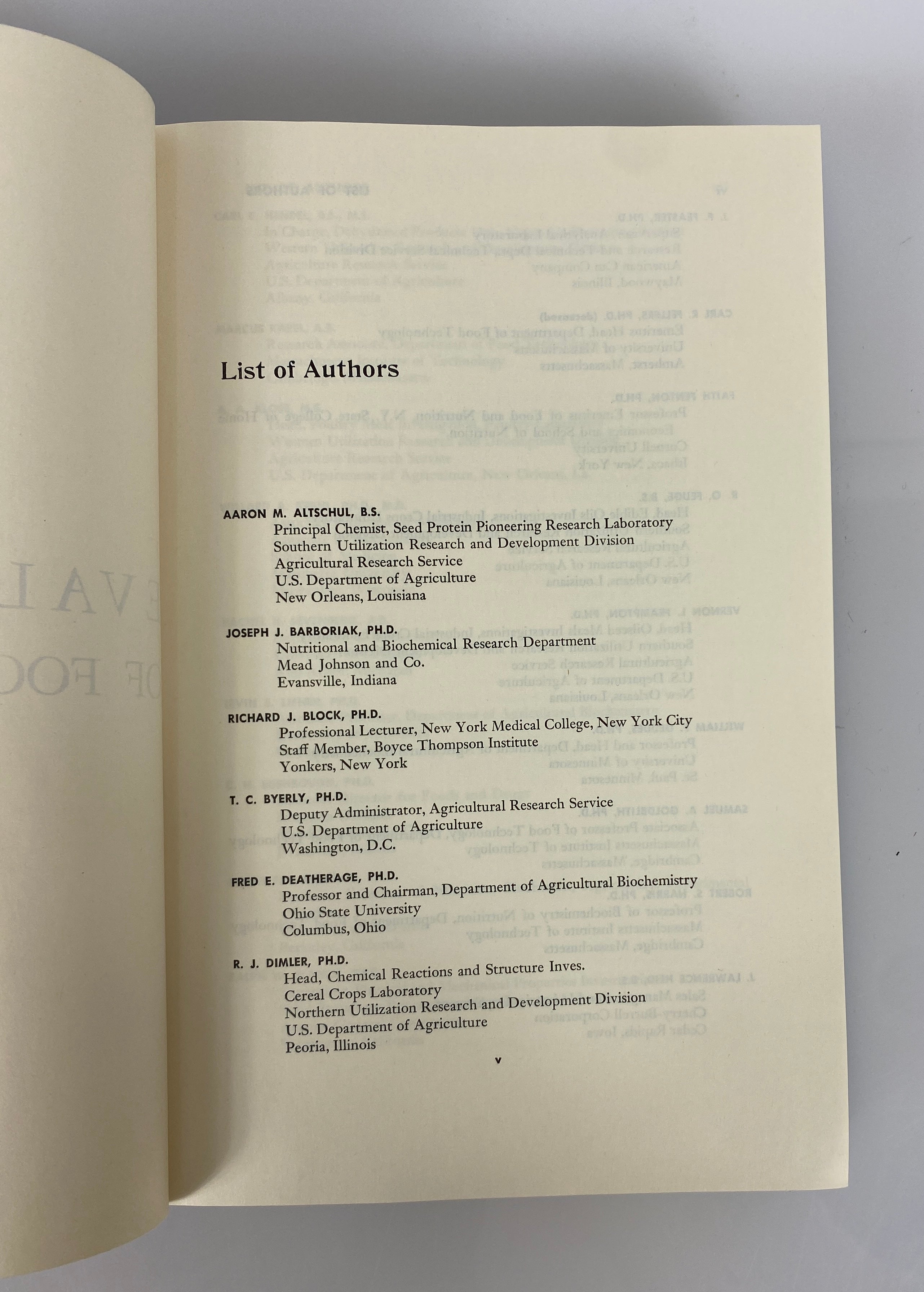 Nutritional Evaluation of Food Processing Harris/Von Loesecke 1960 1st Ed HC