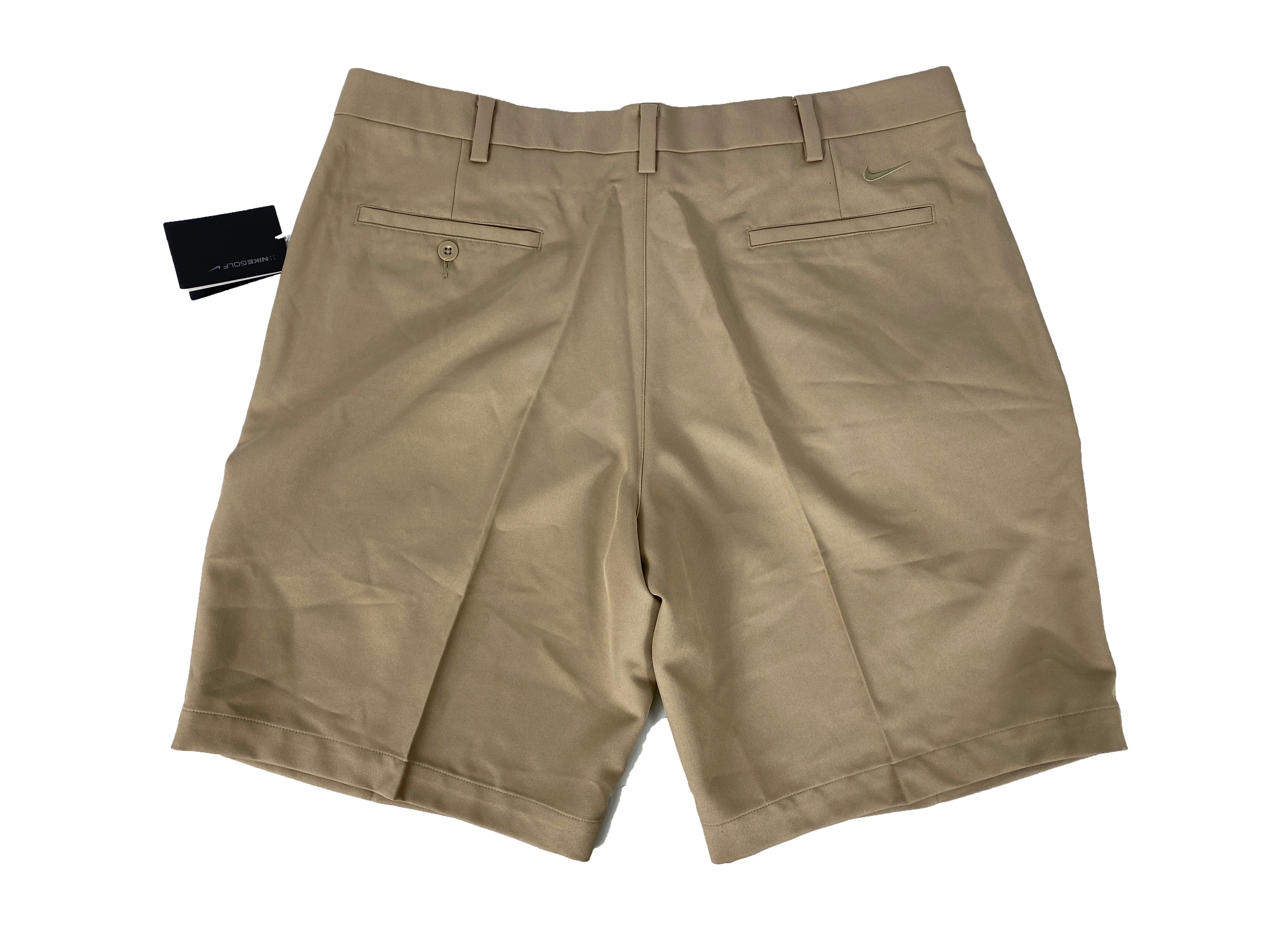 Nike Golf Dri-Fit Pleated Khaki Shorts Men's Size 38