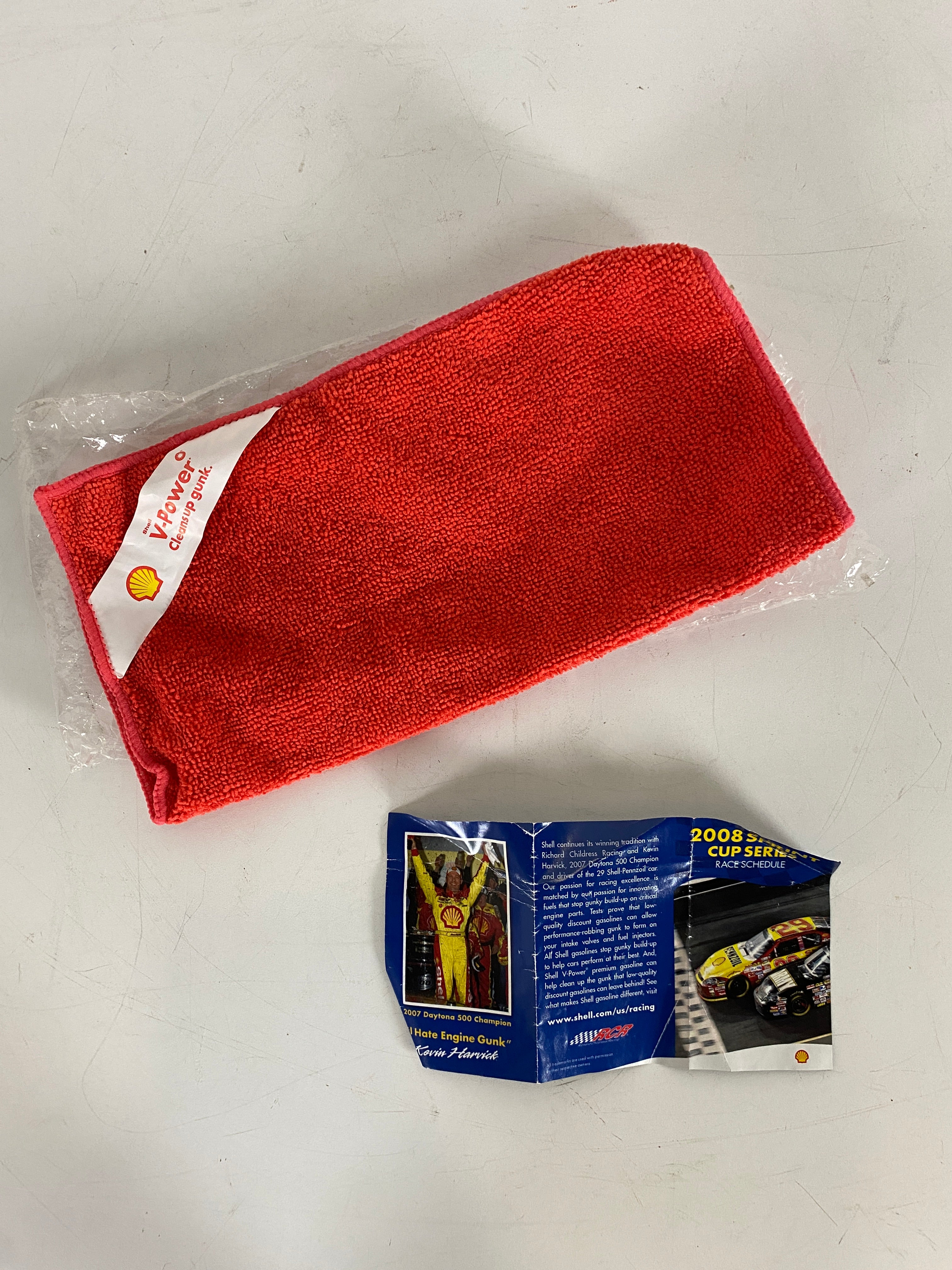 Shell Kevin Harvick Promotional Red Microfiber Rag