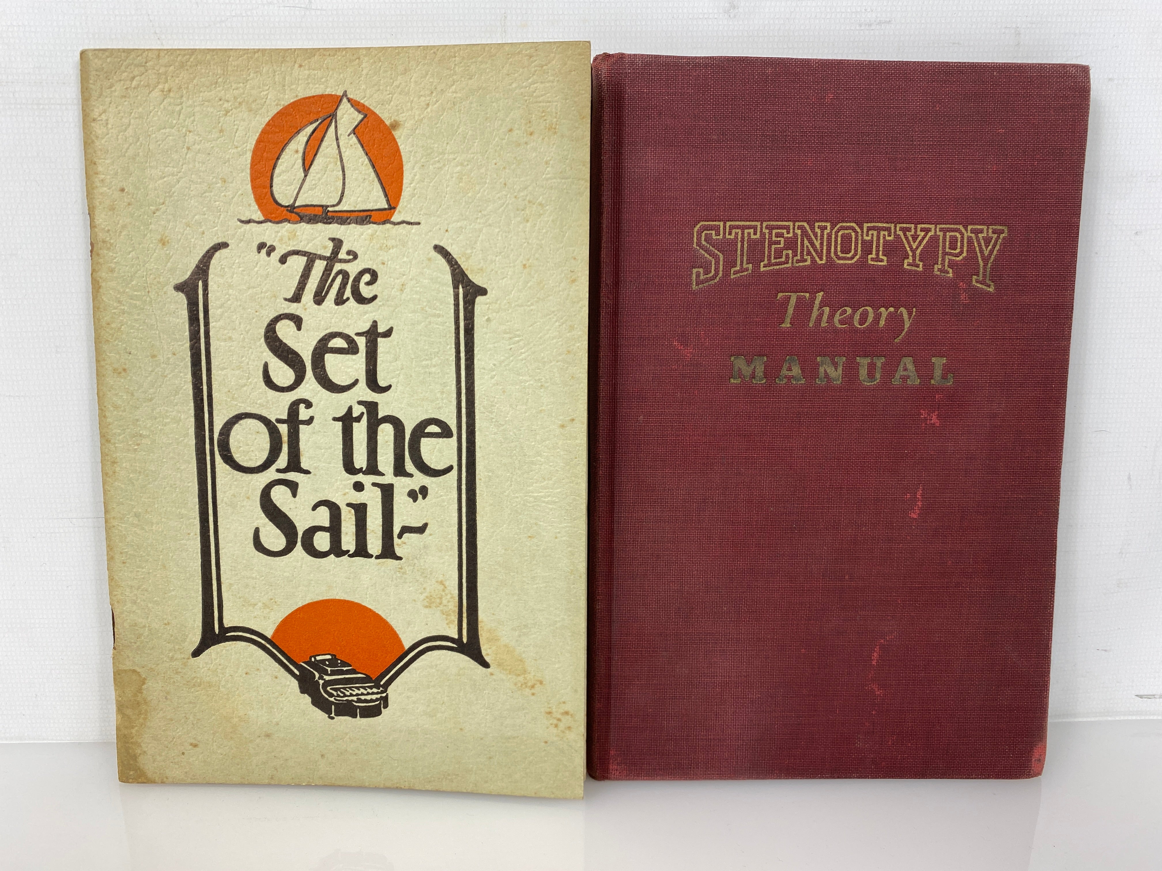 2 Vols: Stenotypy Theory Manual/ The Set of the Sail Stenotype Practice 1938-40