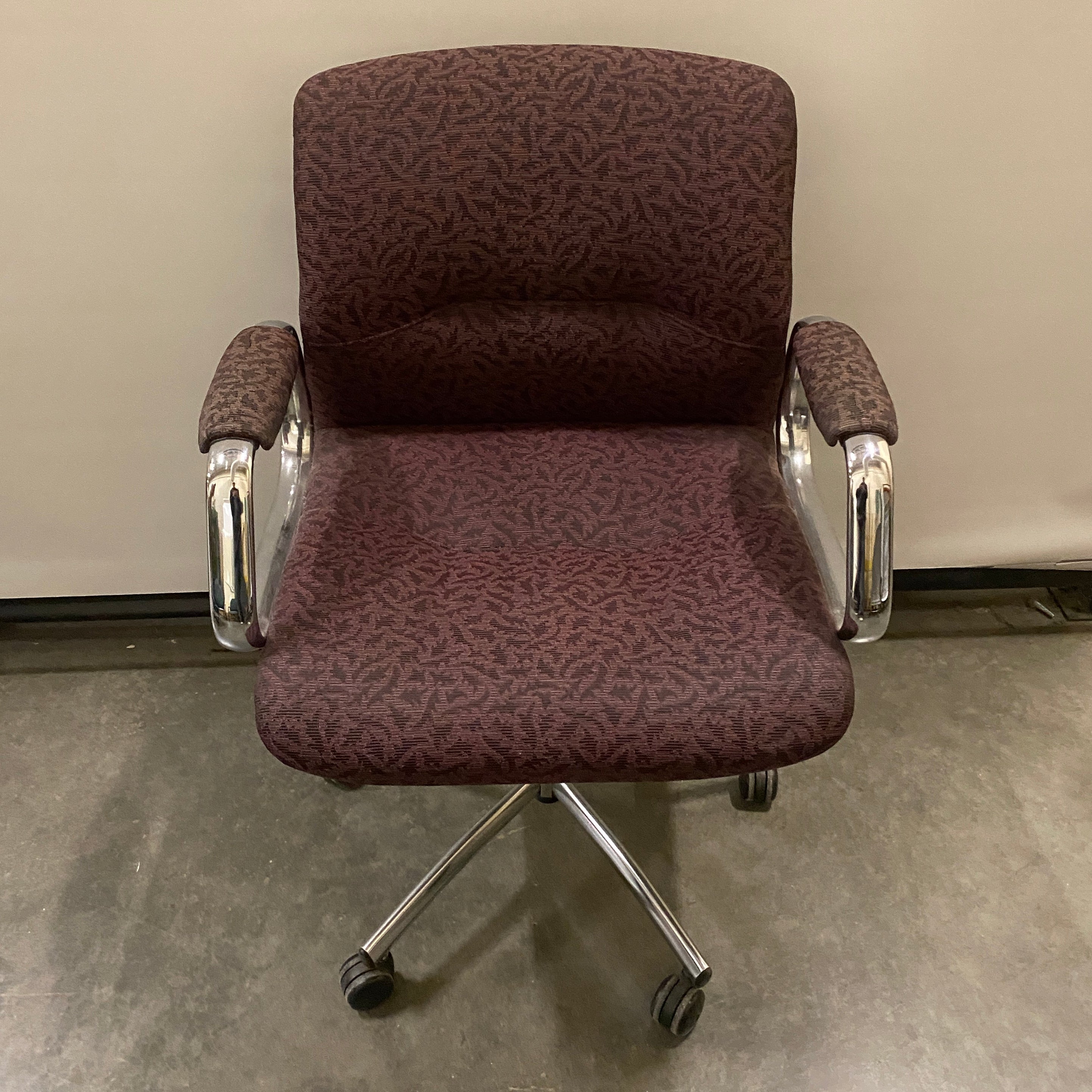 Steelcase Upholstered Purple Rolling Office Chair