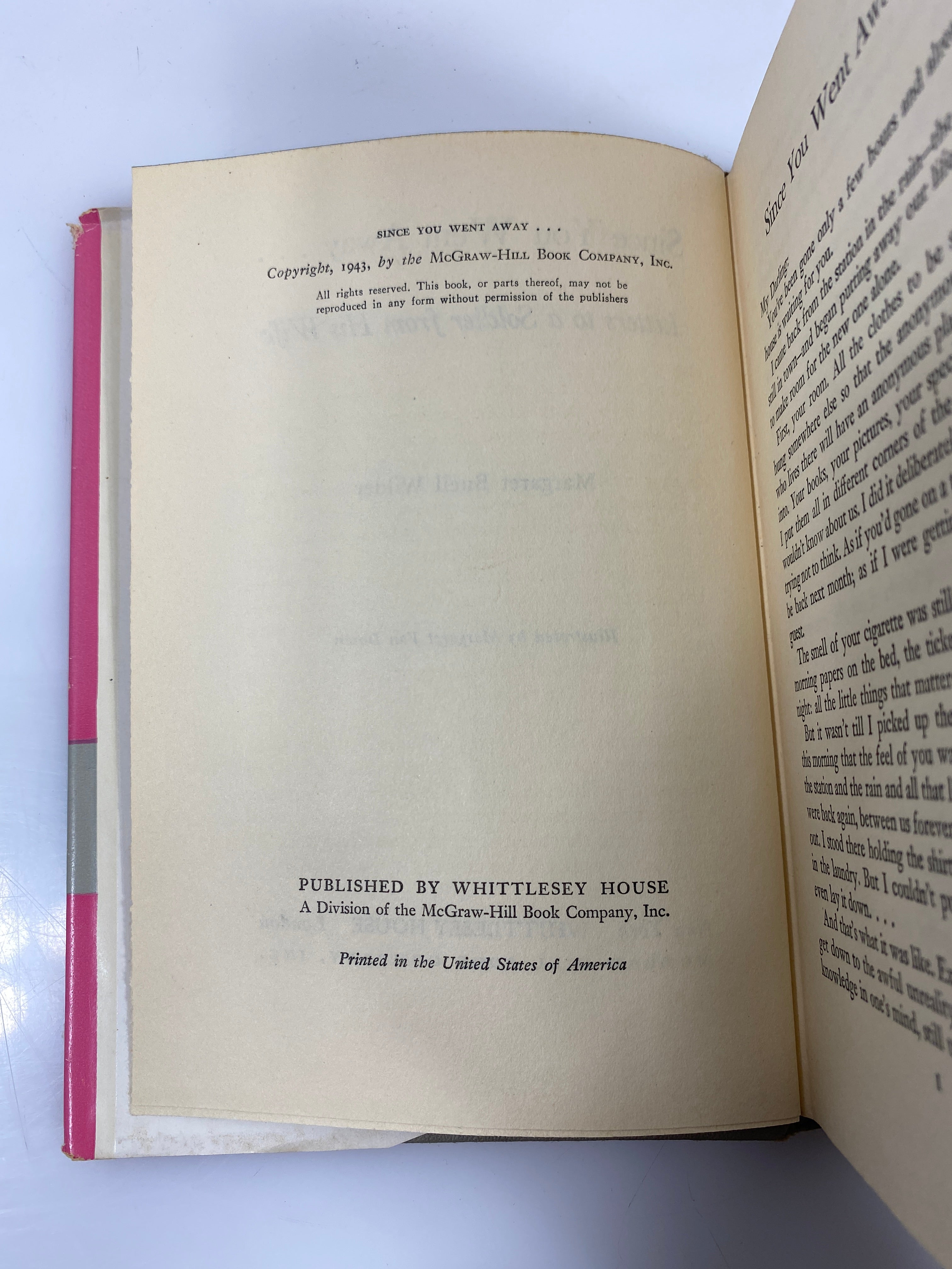 Since You Went Away Margaret Wilder 1943 HCDJ