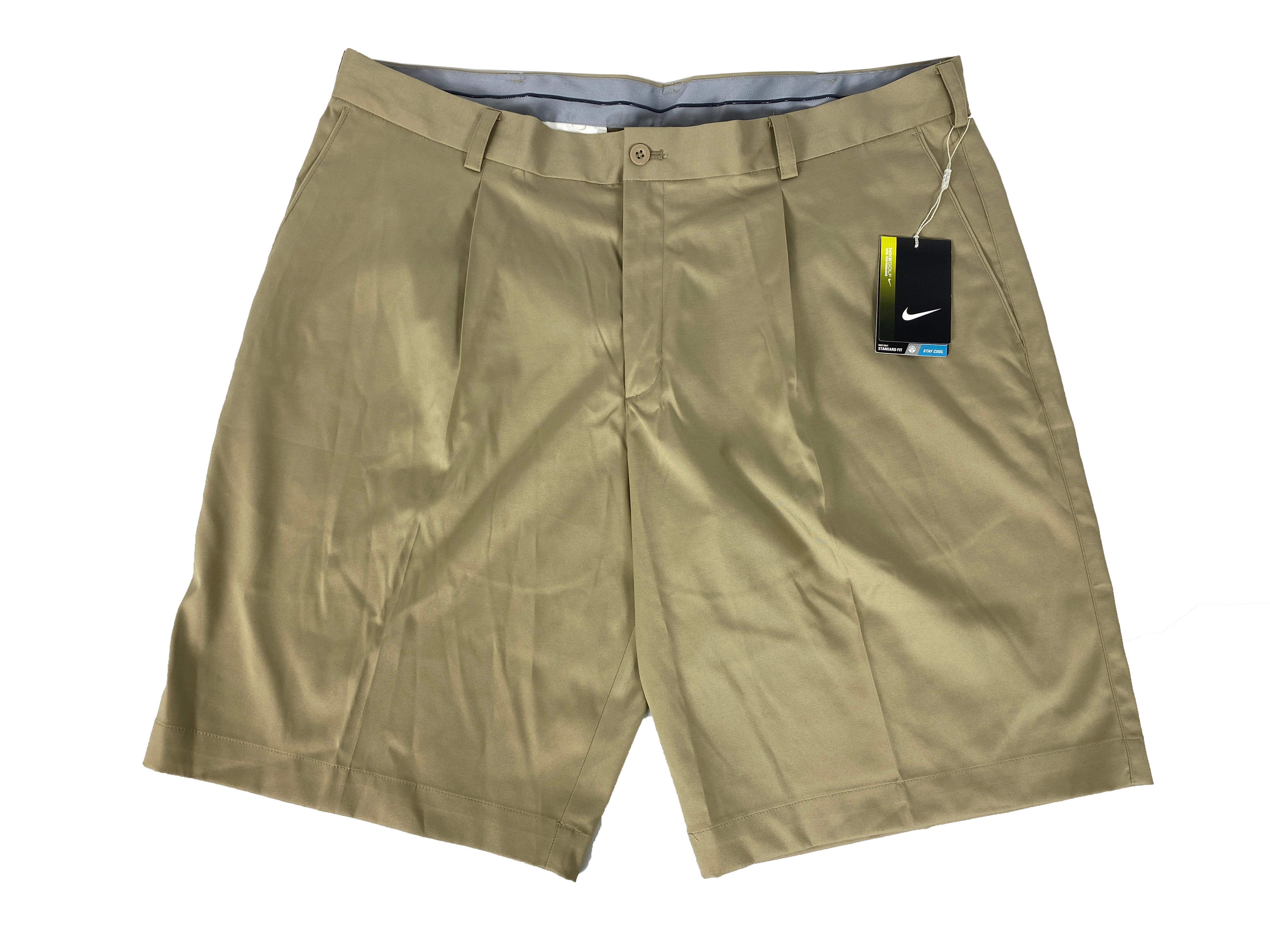 Nike Golf Standard Dri-Fit Pleated Khaki Shorts Men's Size 40