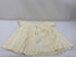 Vintage 1935 Tan Linen Infant's Dress with Floral Embroidery