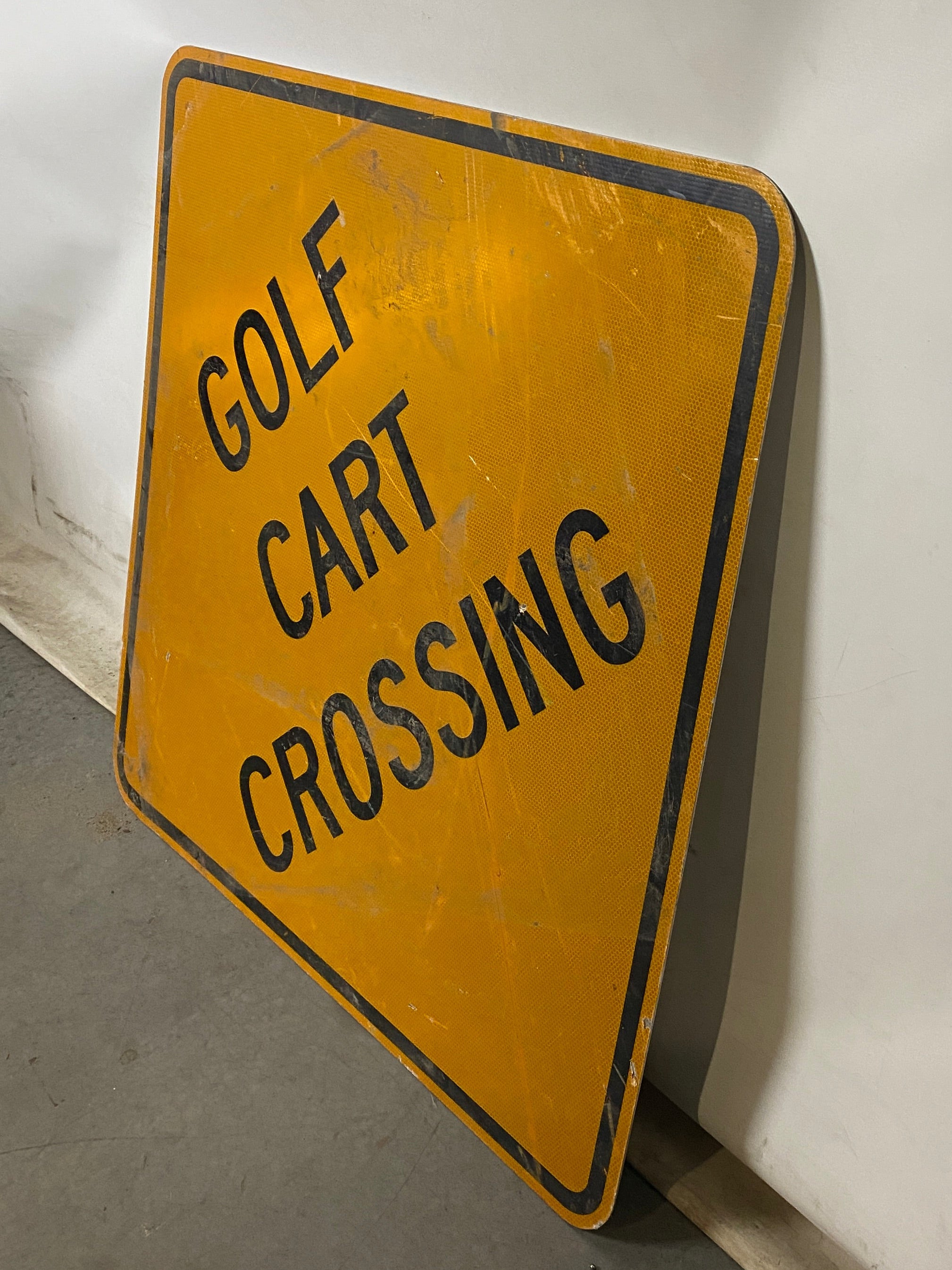 "Golf Cart Crossing" Metal Reflective Sign