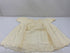 Vintage 1935 Tan Linen Infant's Dress with Floral Embroidery